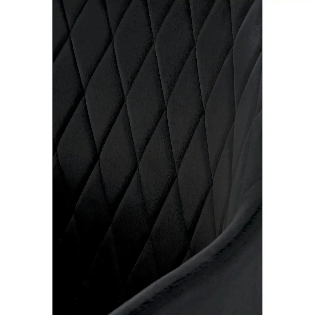 Scaun tapitat negru K558, stofa catifelata/metal, 59x60x86 cm