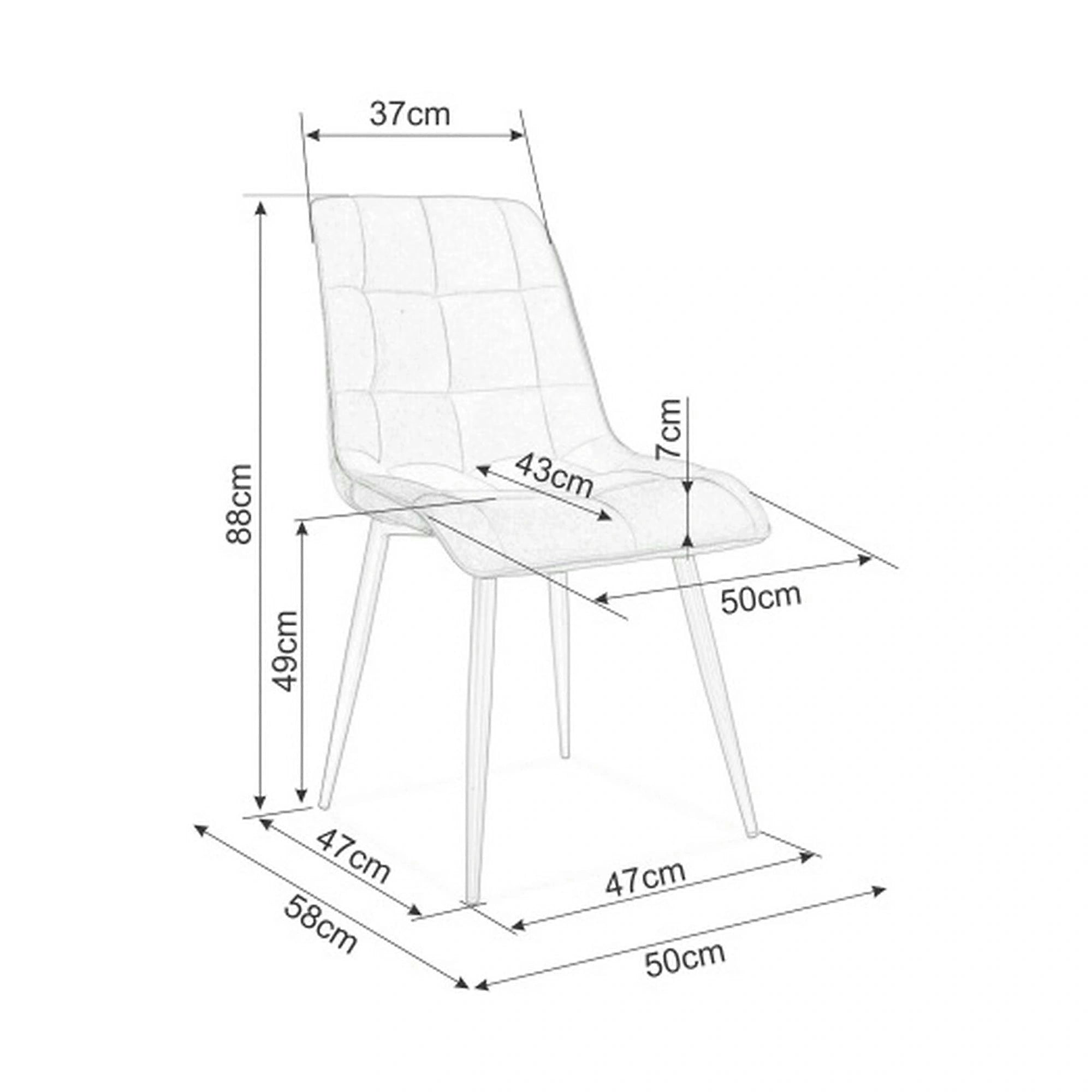 Scaun tapitat stofa CHIC, bej/auriu, 50x58x88 cm