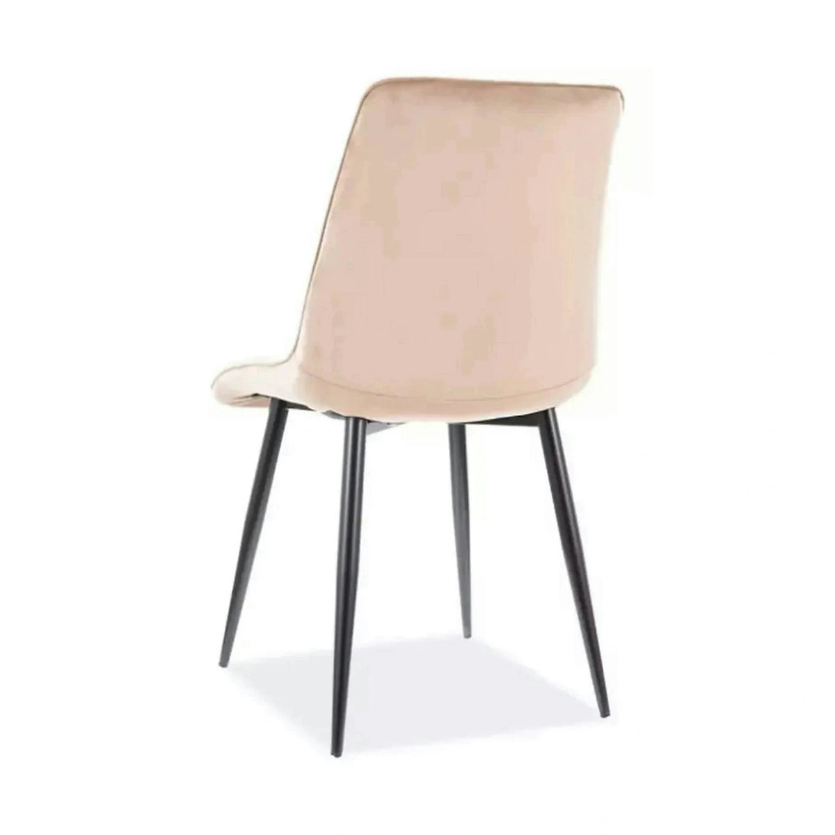 Scaun tapitat stofa CHIC, bej, catifea/metal, 50x58x88 cm