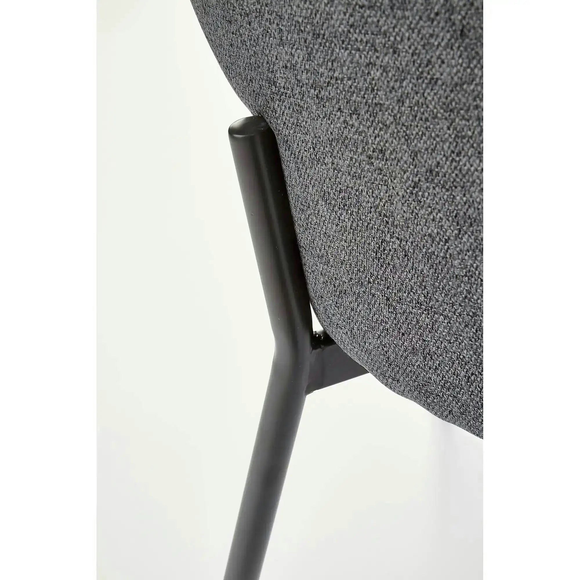 Scaun tapitat stofa clasica K373, gri/negru, 51x57x77 cm