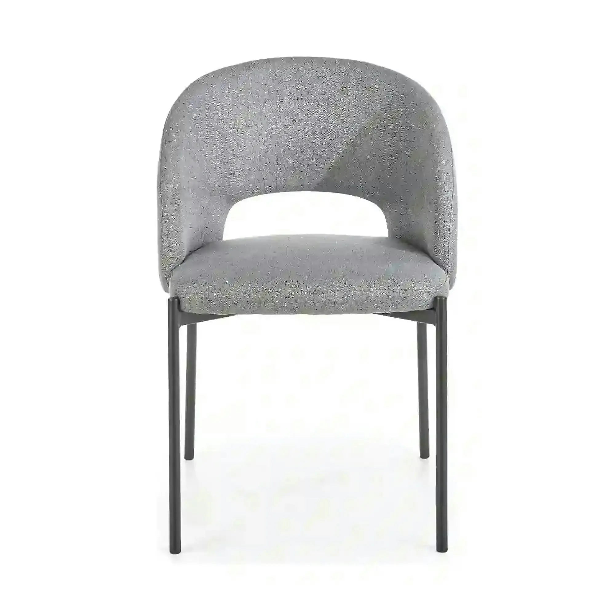 Scaun tapitat stofa clasica K373, gri/negru, 51x57x77 cm