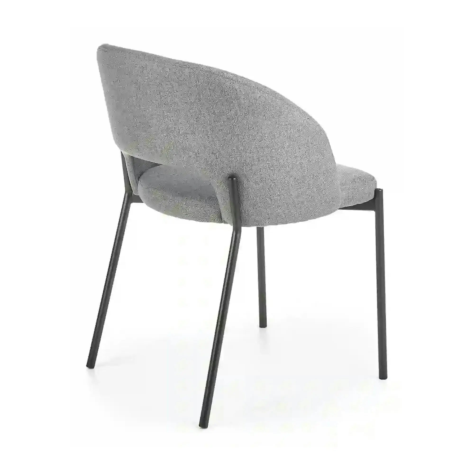 Scaun tapitat stofa clasica K373, gri/negru, 51x57x77 cm