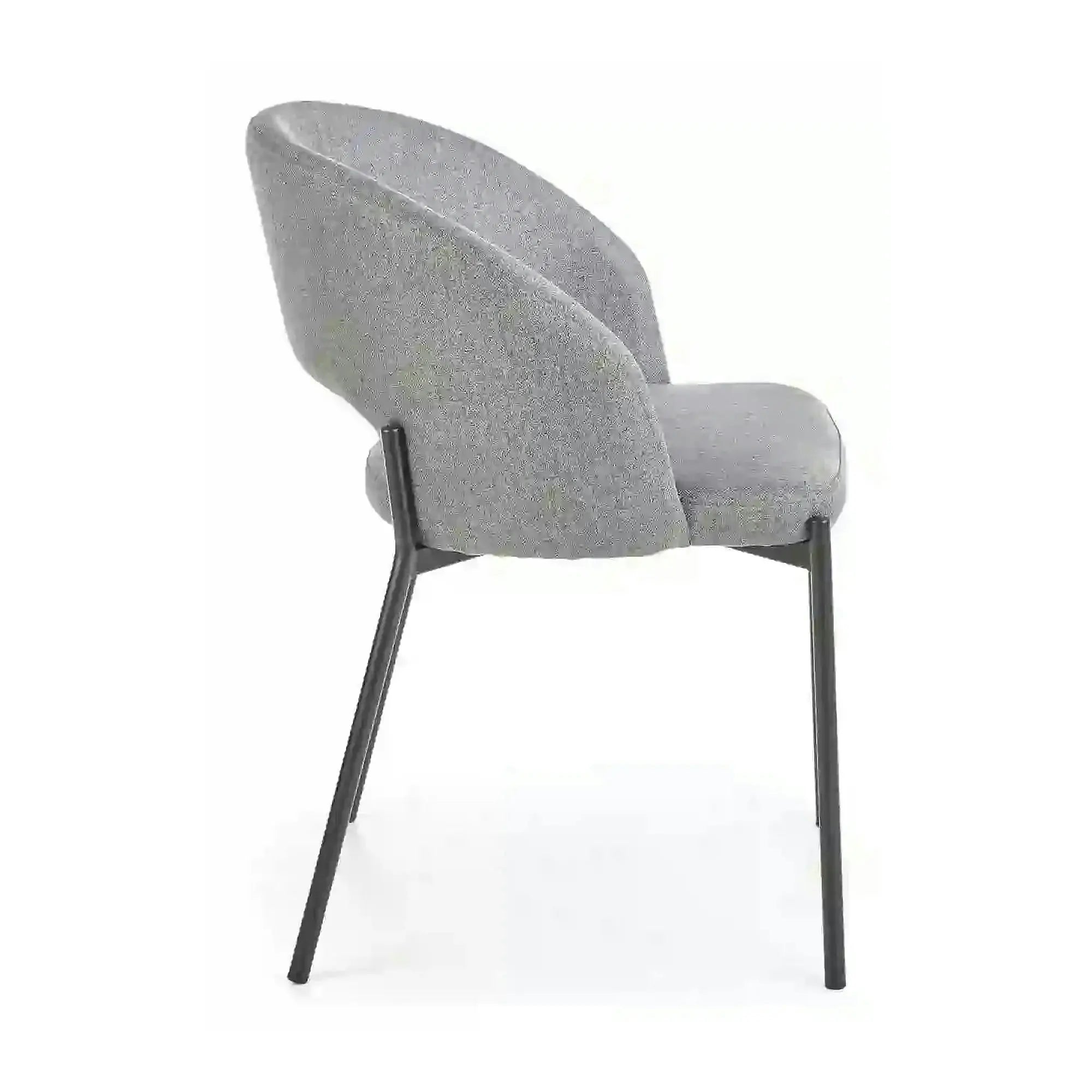 Scaun tapitat stofa clasica K373, gri/negru, 51x57x77 cm