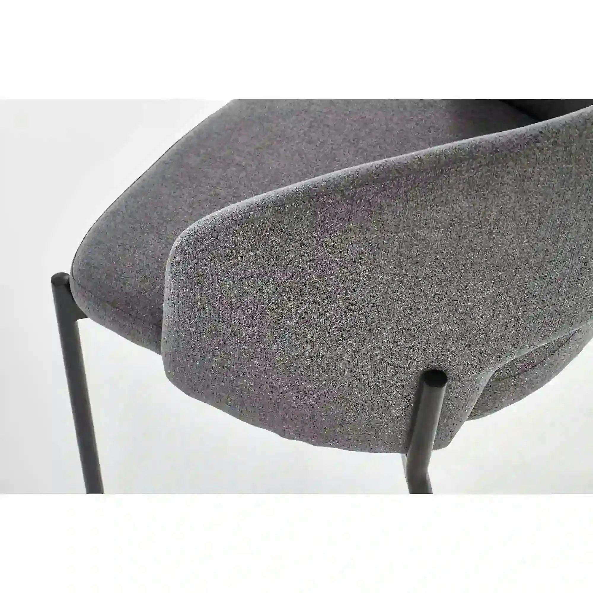 Scaun tapitat stofa clasica K373, gri/negru, 51x57x77 cm