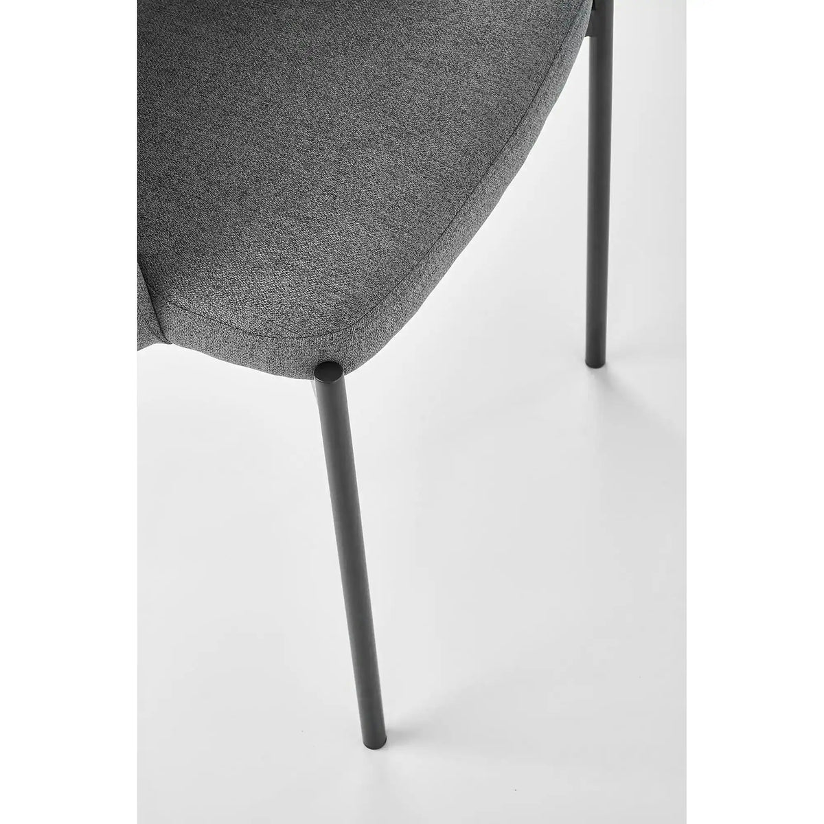 Scaun tapitat stofa clasica K373, gri/negru, 51x57x77 cm