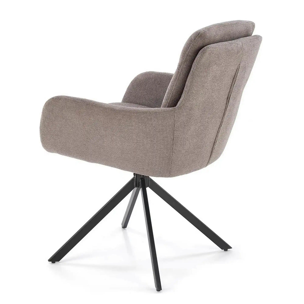 Scaun tapitat stofa clasica K536, gri/negru, 62x68x85 cm