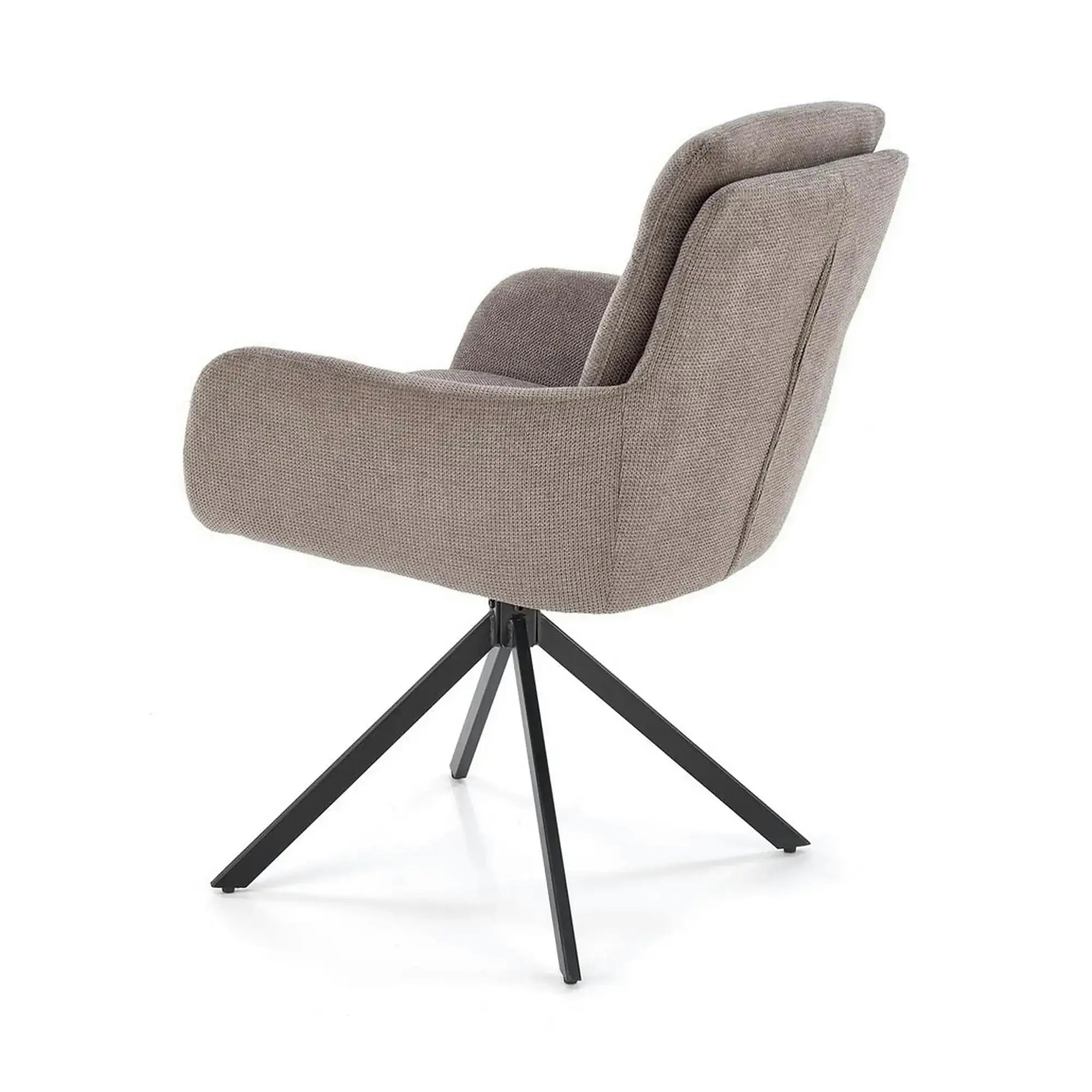 Scaun tapitat stofa clasica K536, gri/negru, 62x68x85 cm