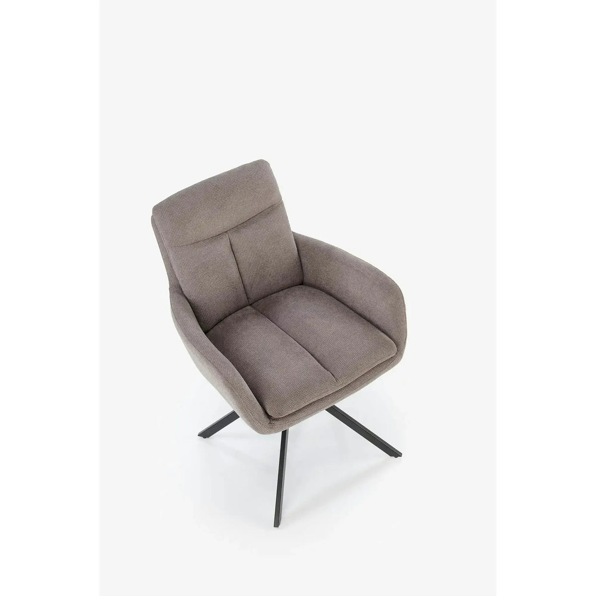 Scaun tapitat stofa clasica K536, gri/negru, 62x68x85 cm