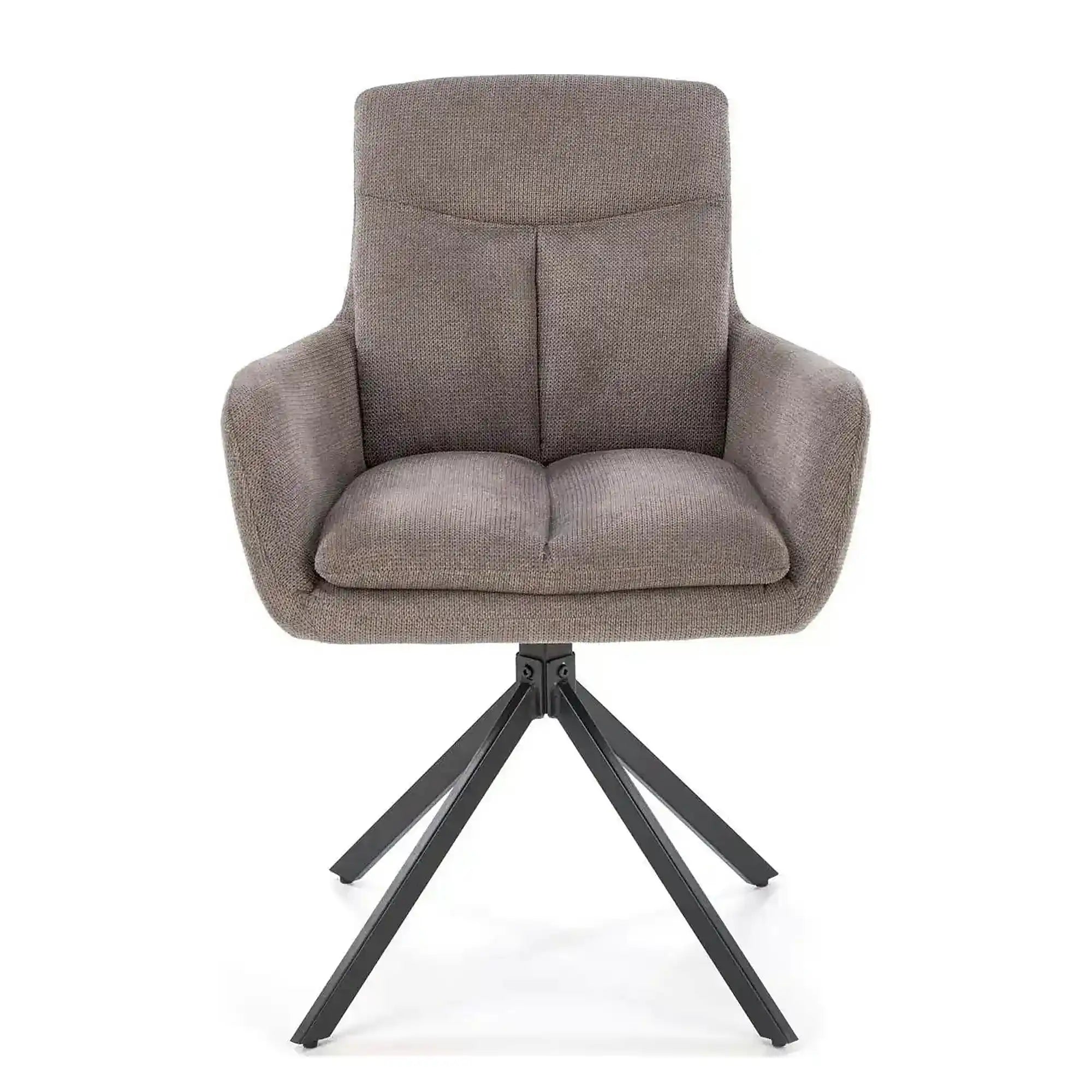 Scaun tapitat stofa clasica K536, gri/negru, 62x68x85 cm