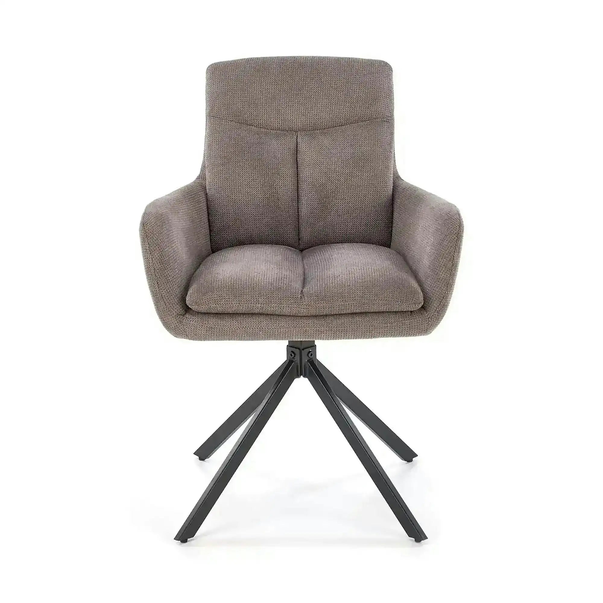 Scaun tapitat stofa clasica K536, gri/negru, 62x68x85 cm