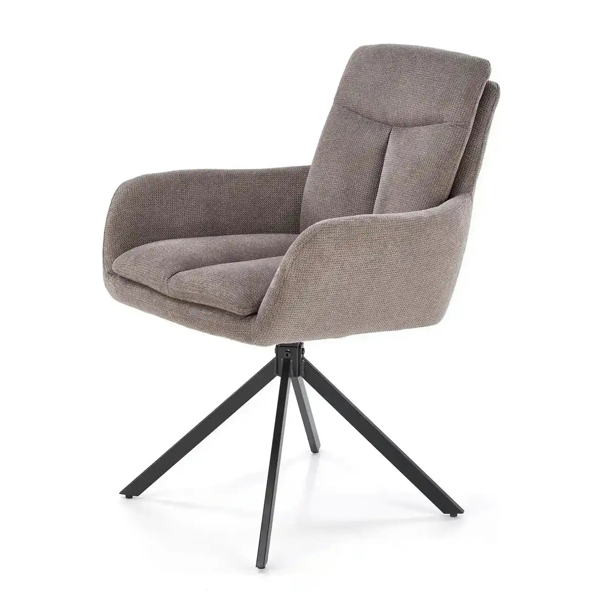 Scaun tapitat stofa clasica K536, gri/negru, 62x68x85 cm
