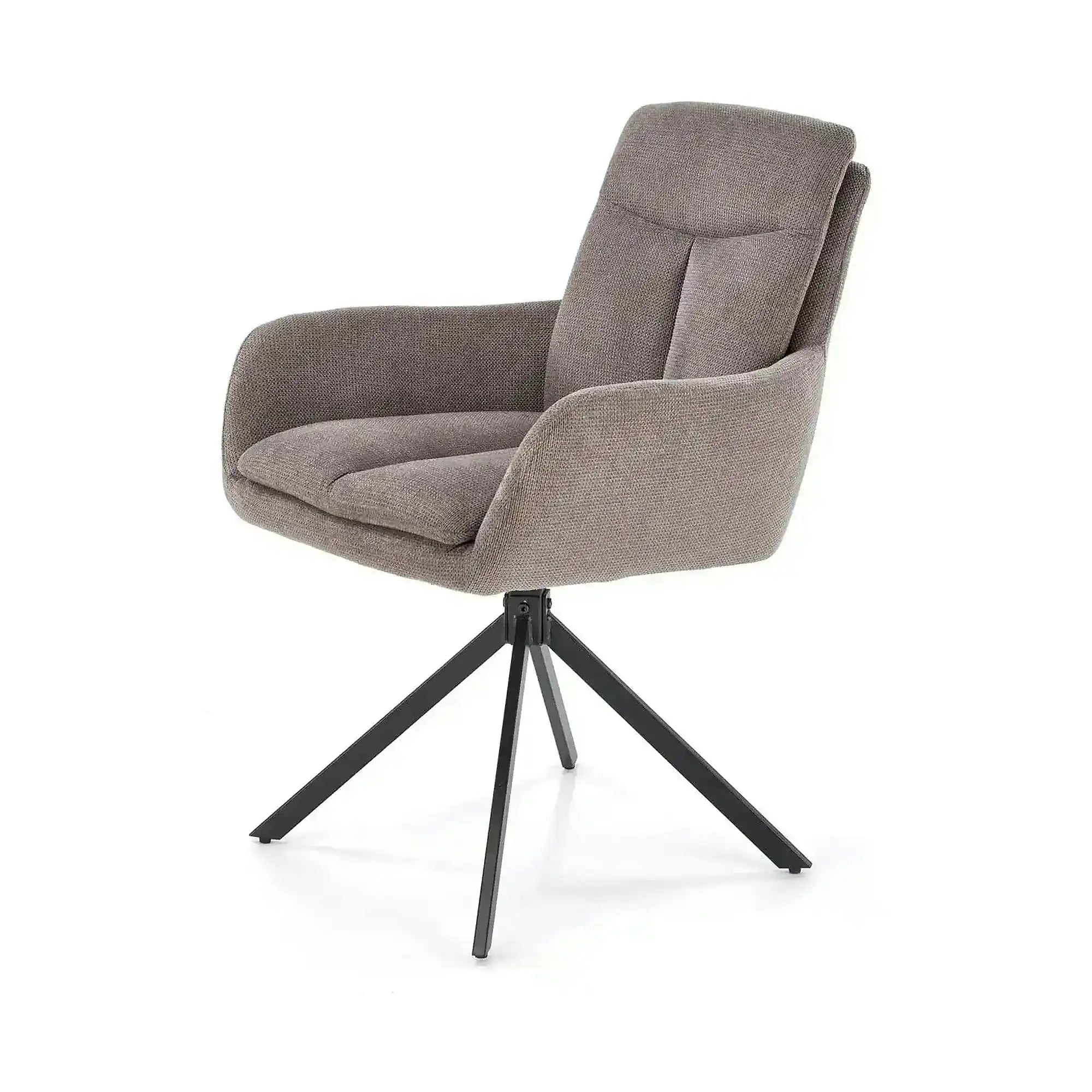 Scaun tapitat stofa clasica K536, gri/negru, 62x68x85 cm
