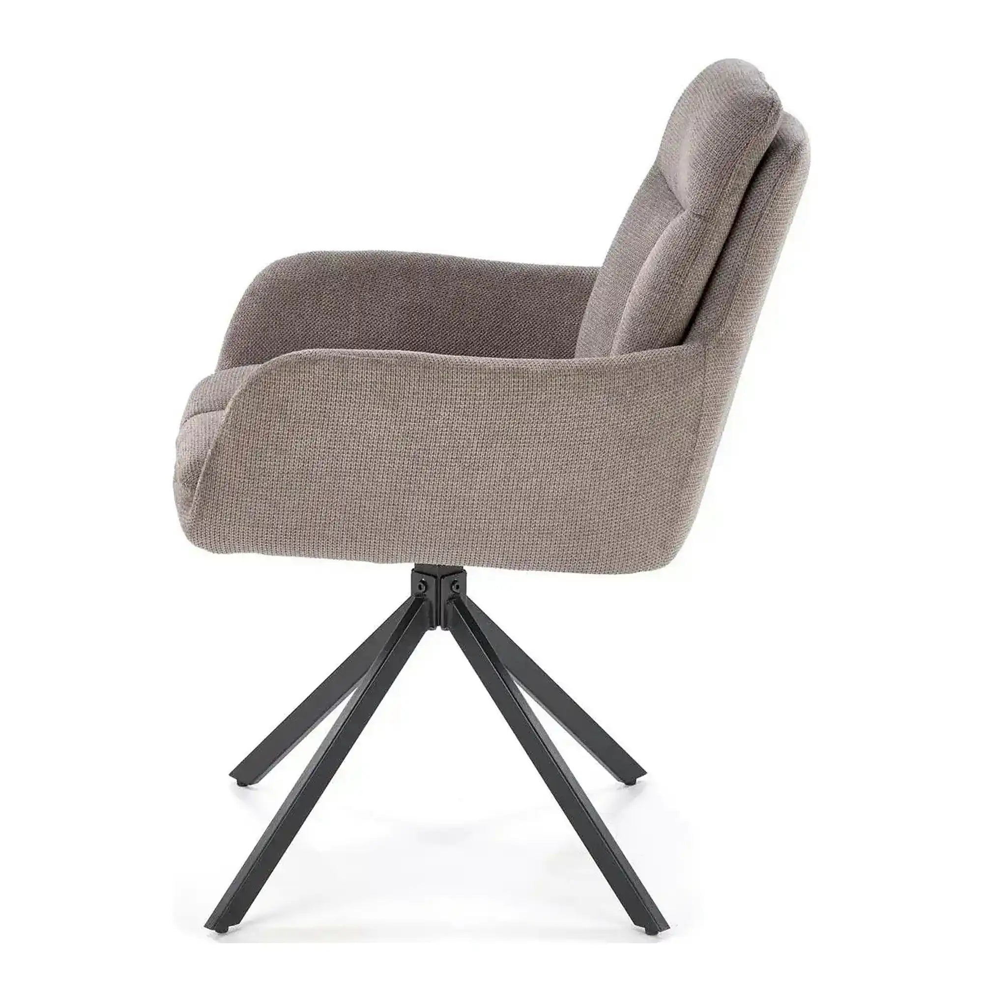 Scaun tapitat stofa clasica K536, gri/negru, 62x68x85 cm