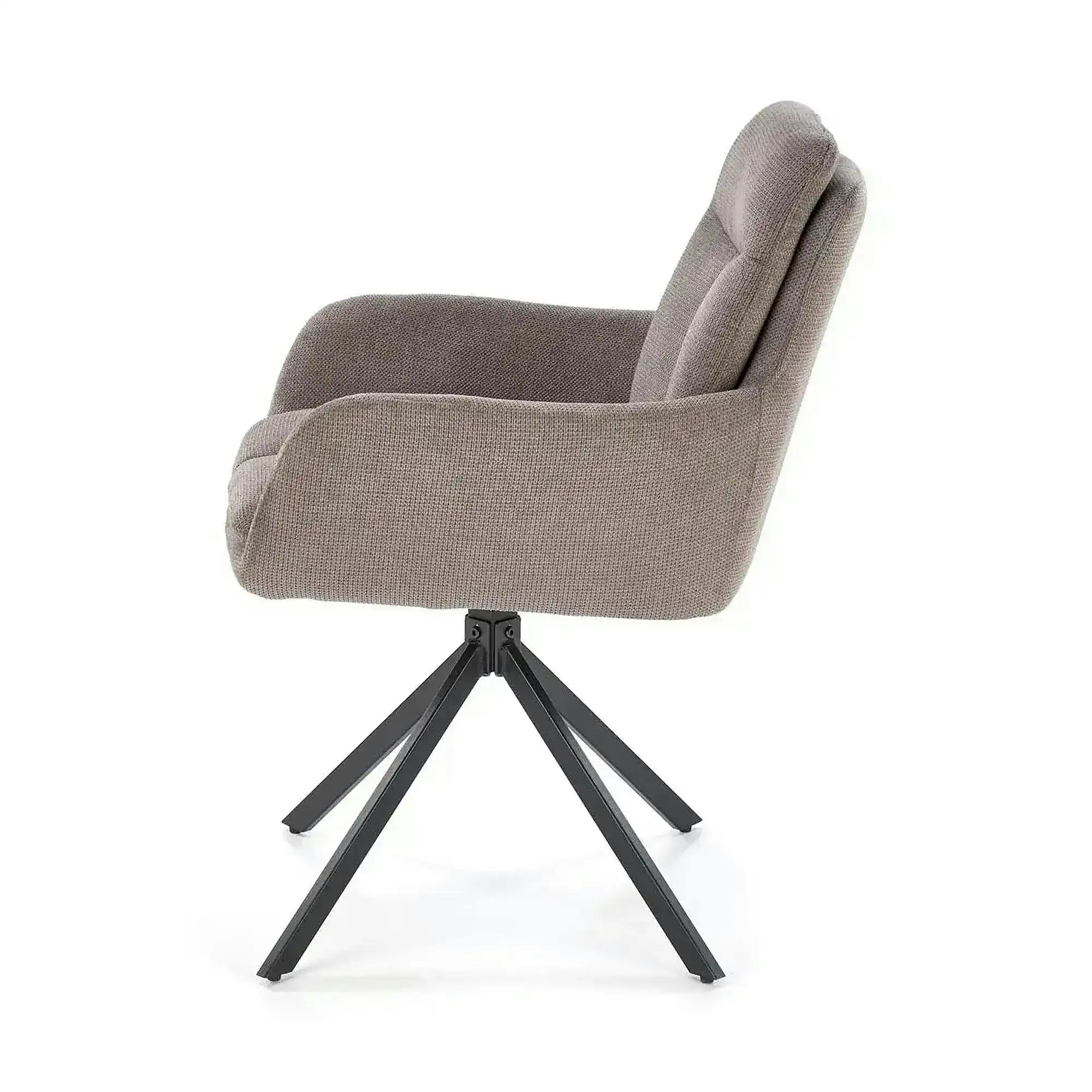 Scaun tapitat stofa clasica K536, gri/negru, 62x68x85 cm