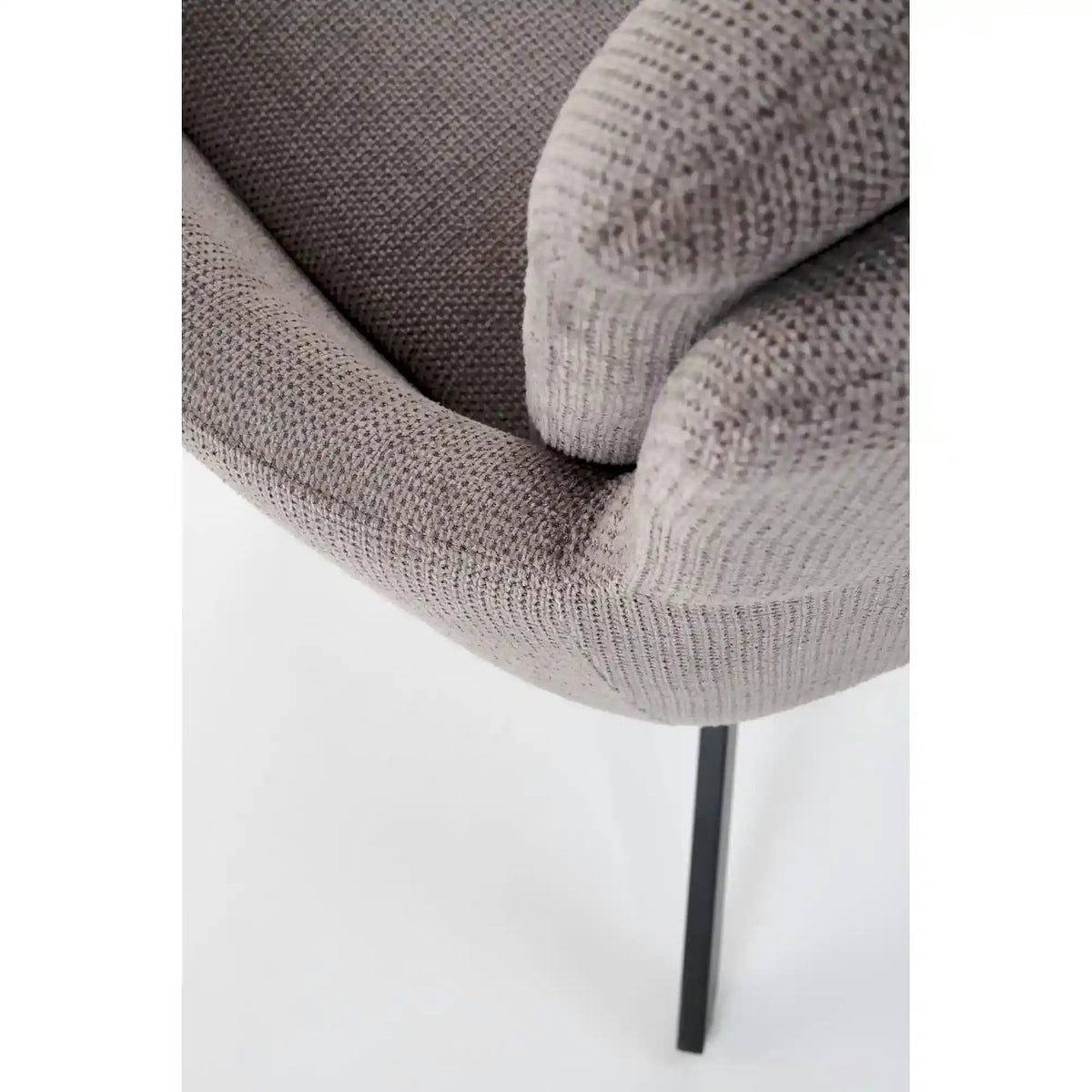 Scaun tapitat stofa clasica K536, gri/negru, 62x68x85 cm