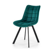 Scaun tapitat stofa K332, turcoaz/negru, 46x61x84 cm
