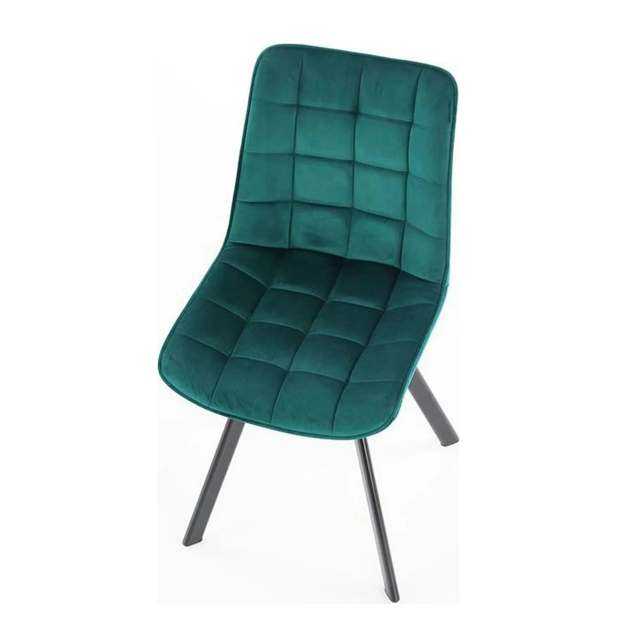 Scaun tapitat stofa K332, turcoaz/negru, 46x61x84 cm