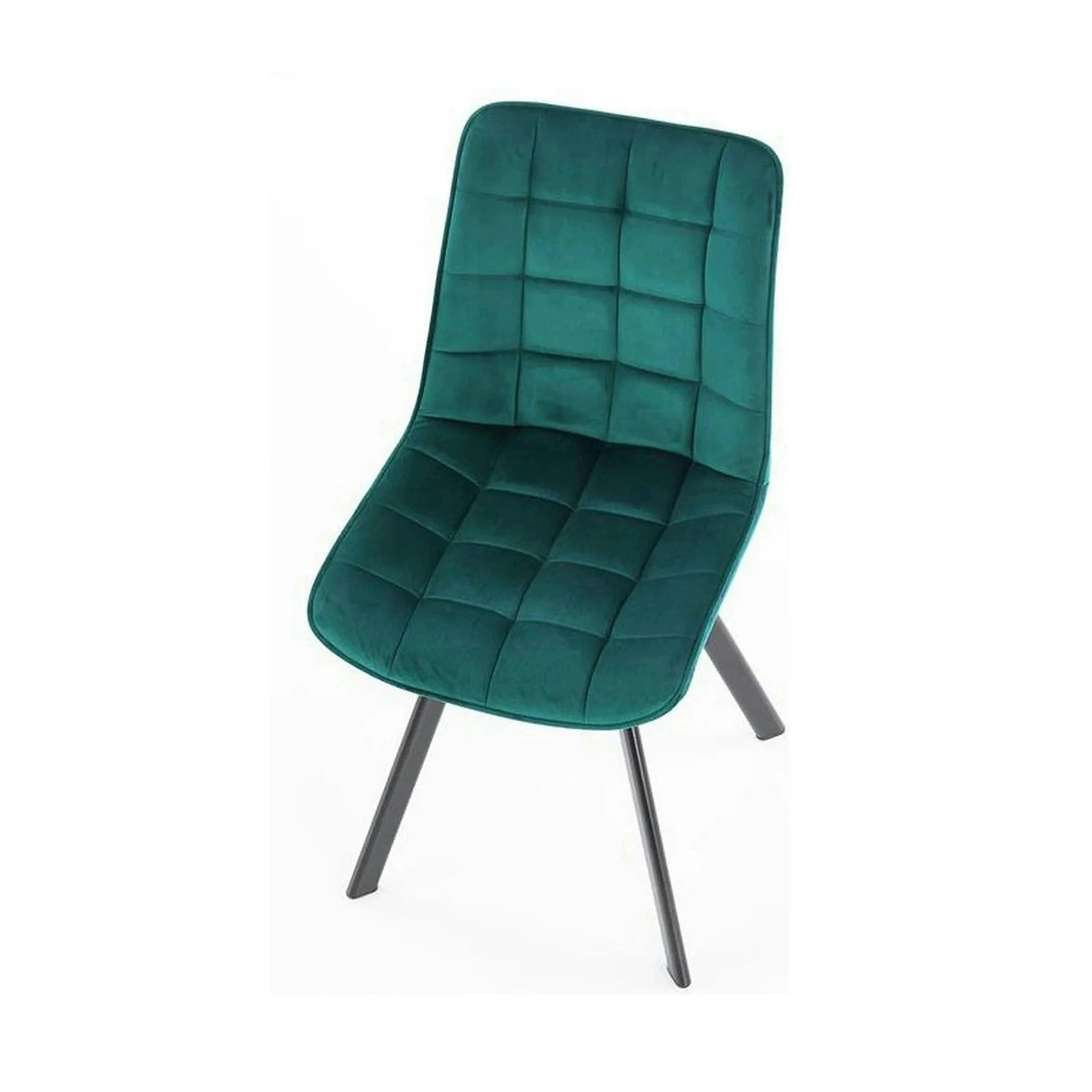 Scaun tapitat stofa K332, turcoaz/negru, 46x61x84 cm