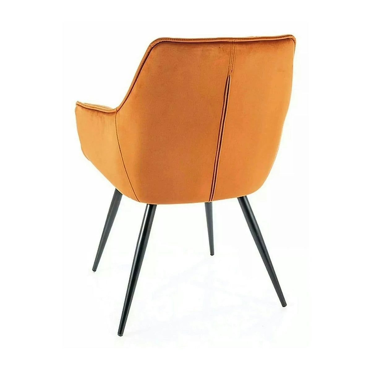 Scaun tapitat stofa LILIA, caramiziu/negru, 59x45x90 cm