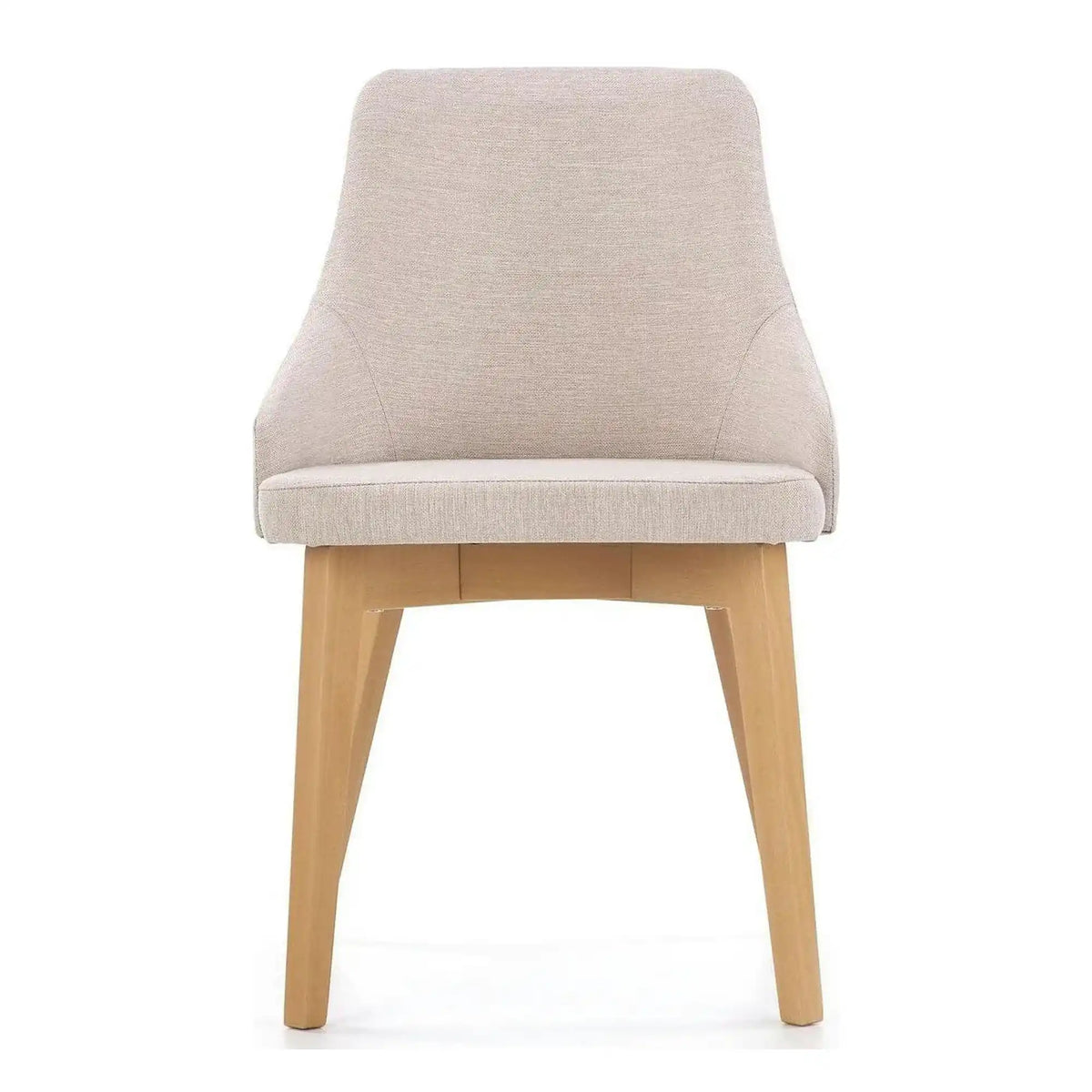 Scaun tapitat Toledo, bej deschis/stejar miere, stofa clasica/lemn de fag, 51X55X82 CM