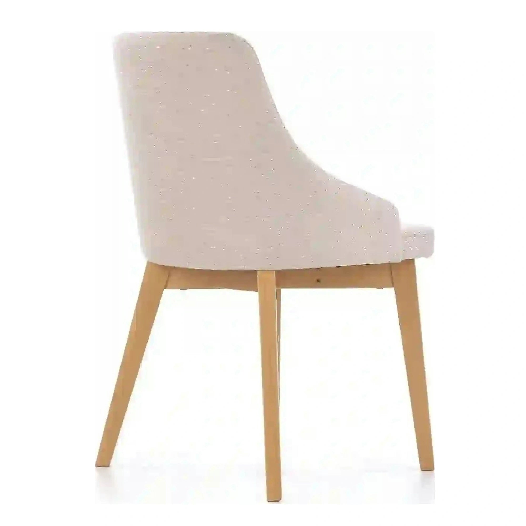 Scaun tapitat Toledo, bej deschis/stejar miere, stofa clasica/lemn de fag, 51X55X82 CM