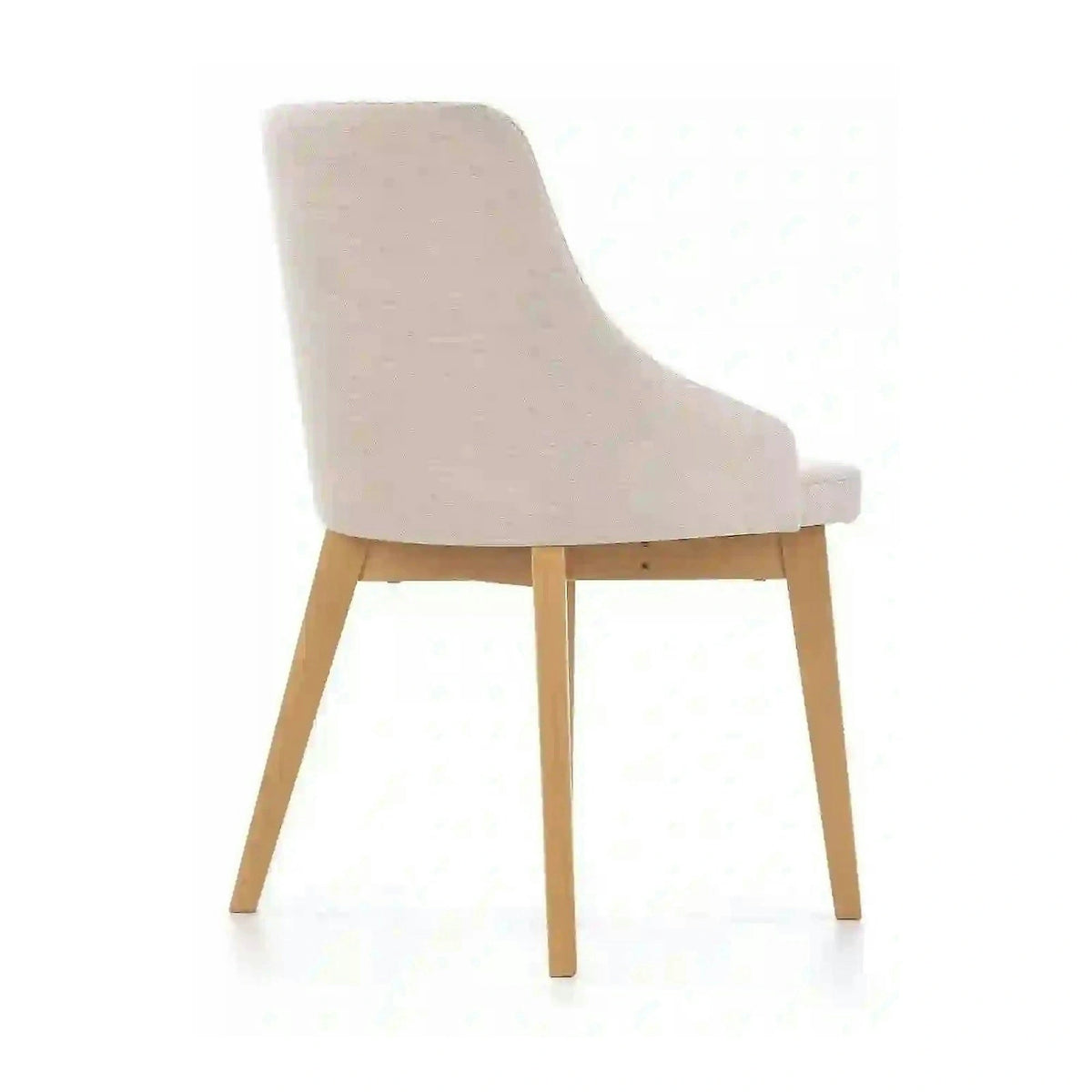Scaun tapitat Toledo, bej deschis/stejar miere, stofa clasica/lemn de fag, 51X55X82 CM