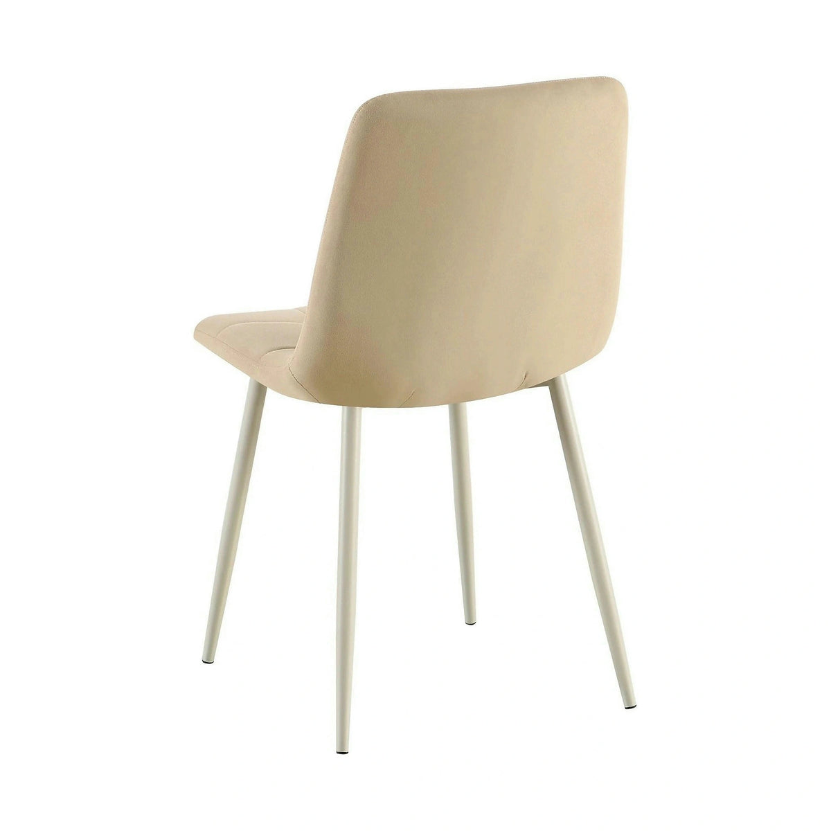 Scaun TED, bej/negru, stofa catifelata/metal, 46x54x88 cm