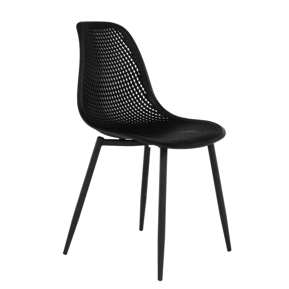 Scaun TEGRA TYP 2, negru, plastic/metal, 37x53x86 cm