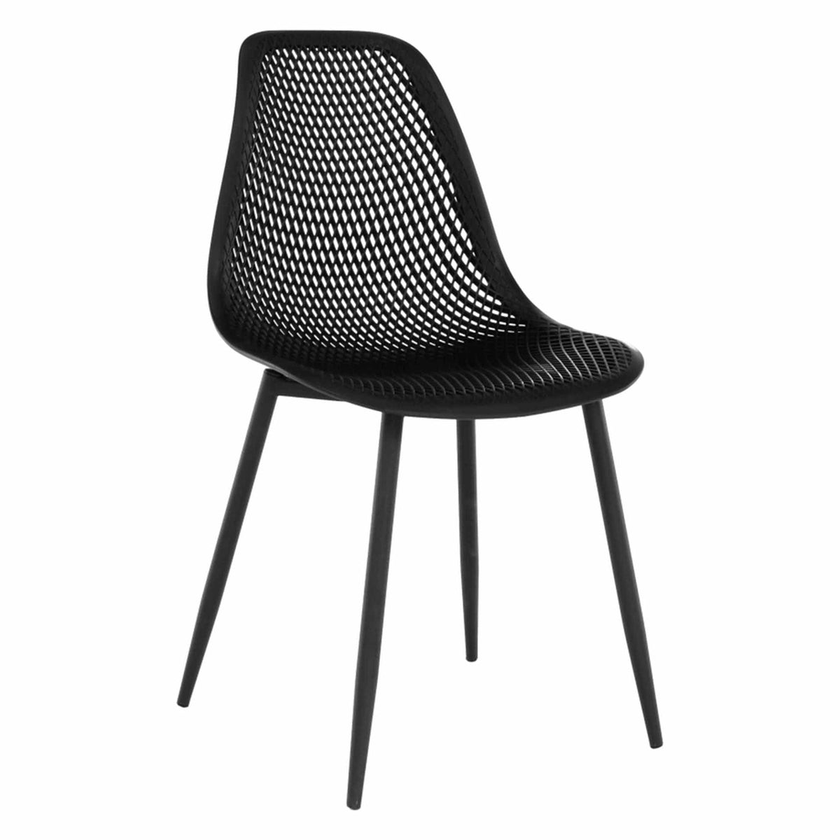 Scaun TEGRA TYP 2, negru, plastic/metal, 37x53x86 cm