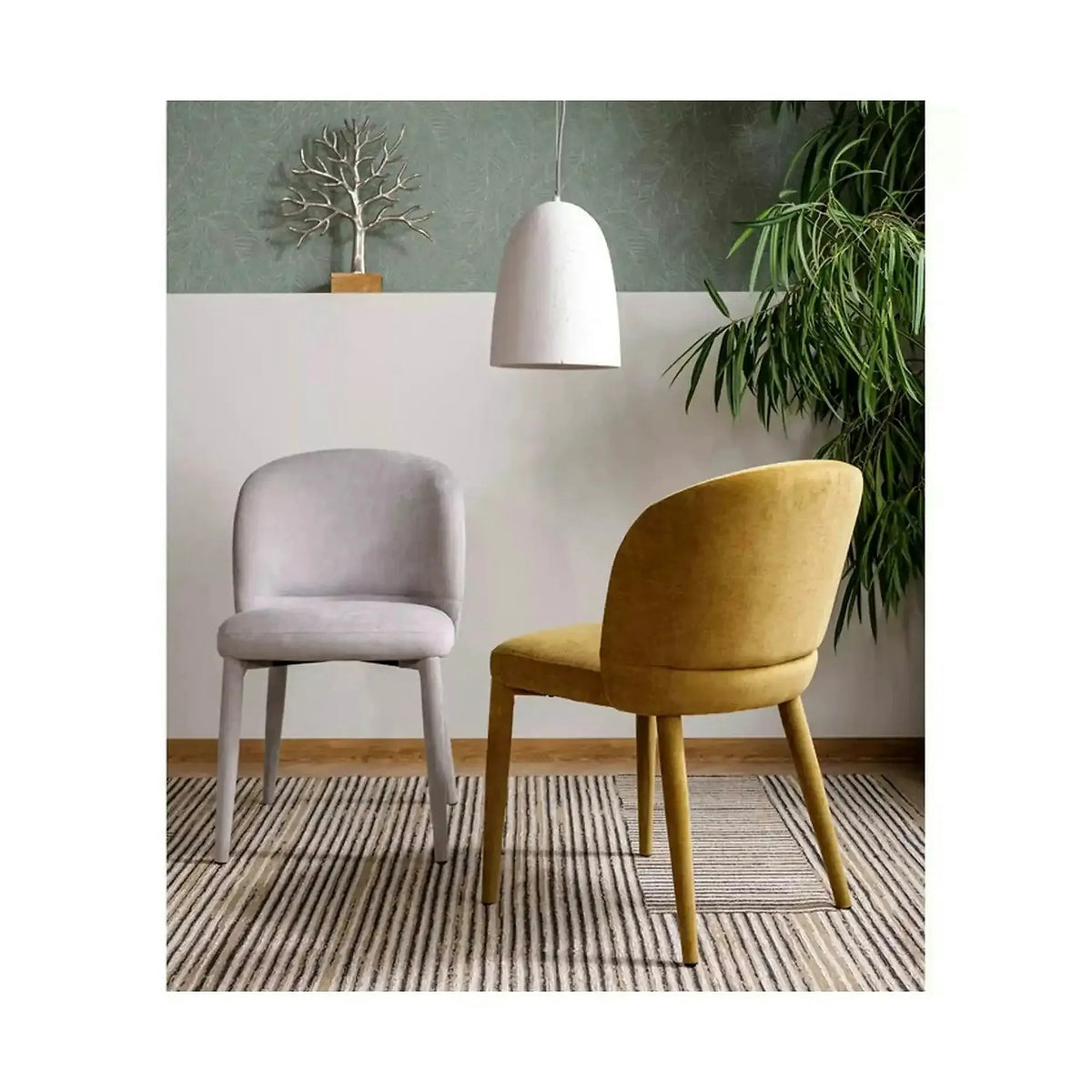 Scaun TINO, gri deschis - Wind 84, stofa clasica, 50x57x81 cm