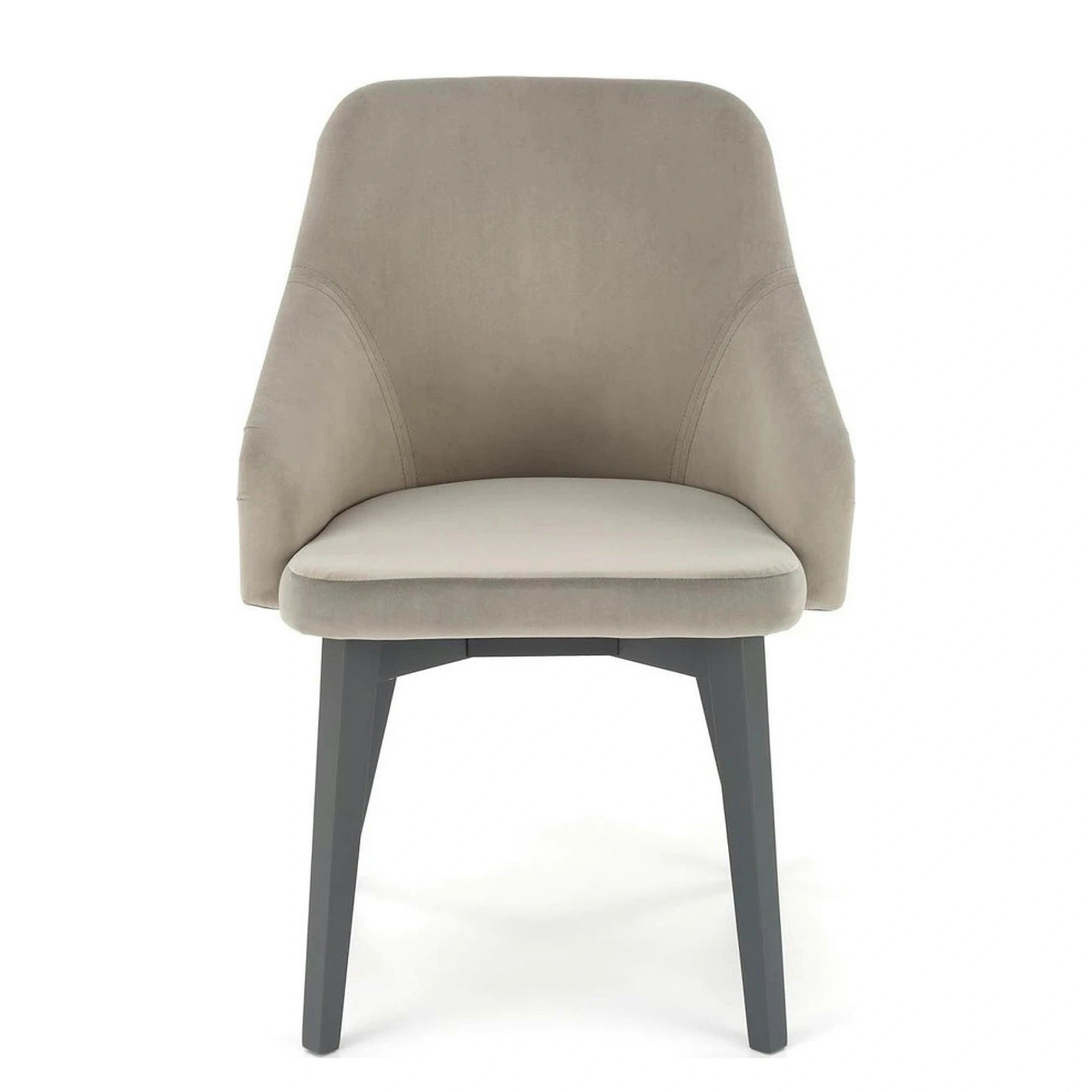 Scaun TOLEDO 2, gri/gri antracit, stofa catifelata/lemn, 57x56x86 cm