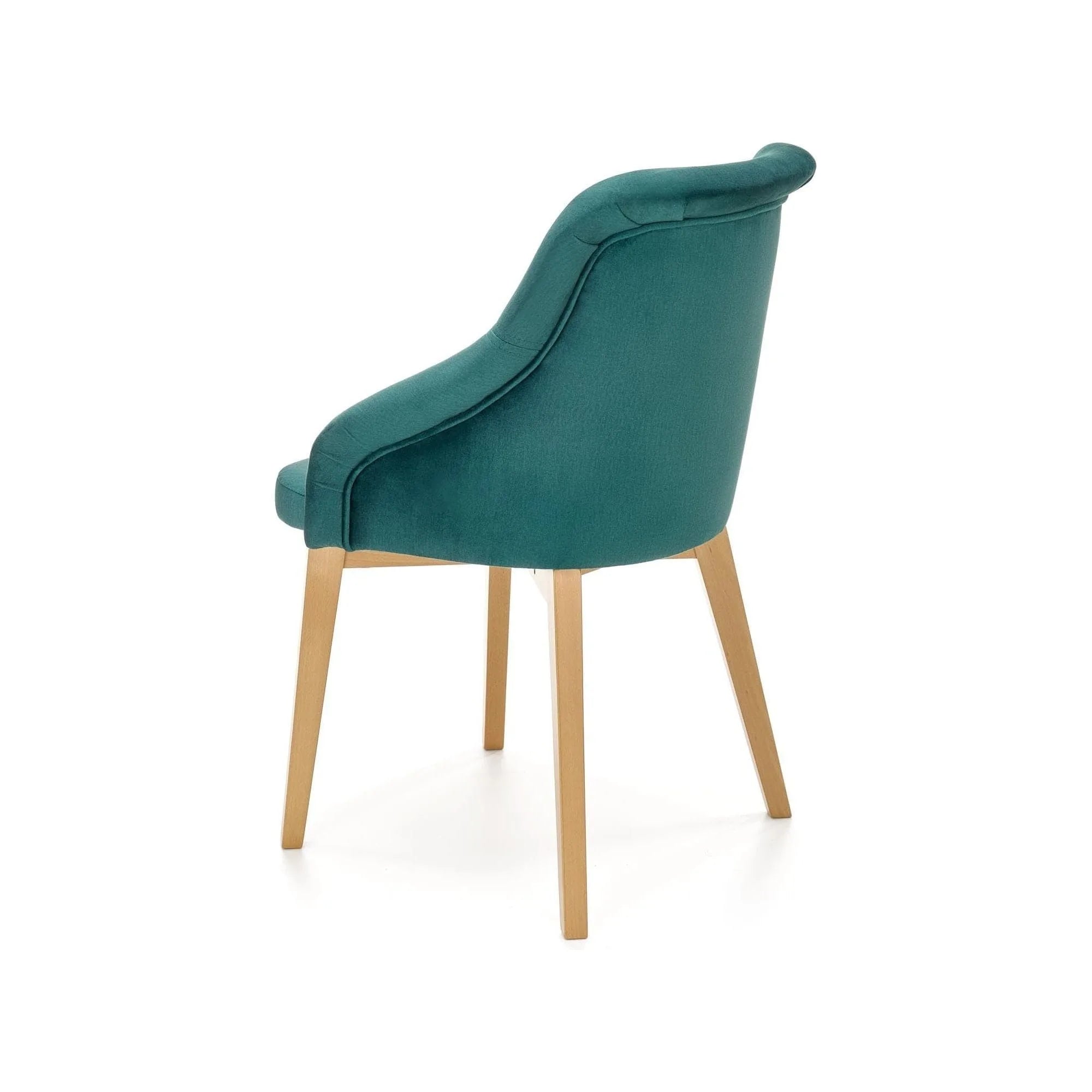 Scaun TOLEDO 2, verde/stejar, stofa catifelata/lemn de fag, 57x56x86 cm