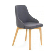 Scaun TOLEDO, gri inchis/stejar miere, stofa clasica, 55x51x82 cm
