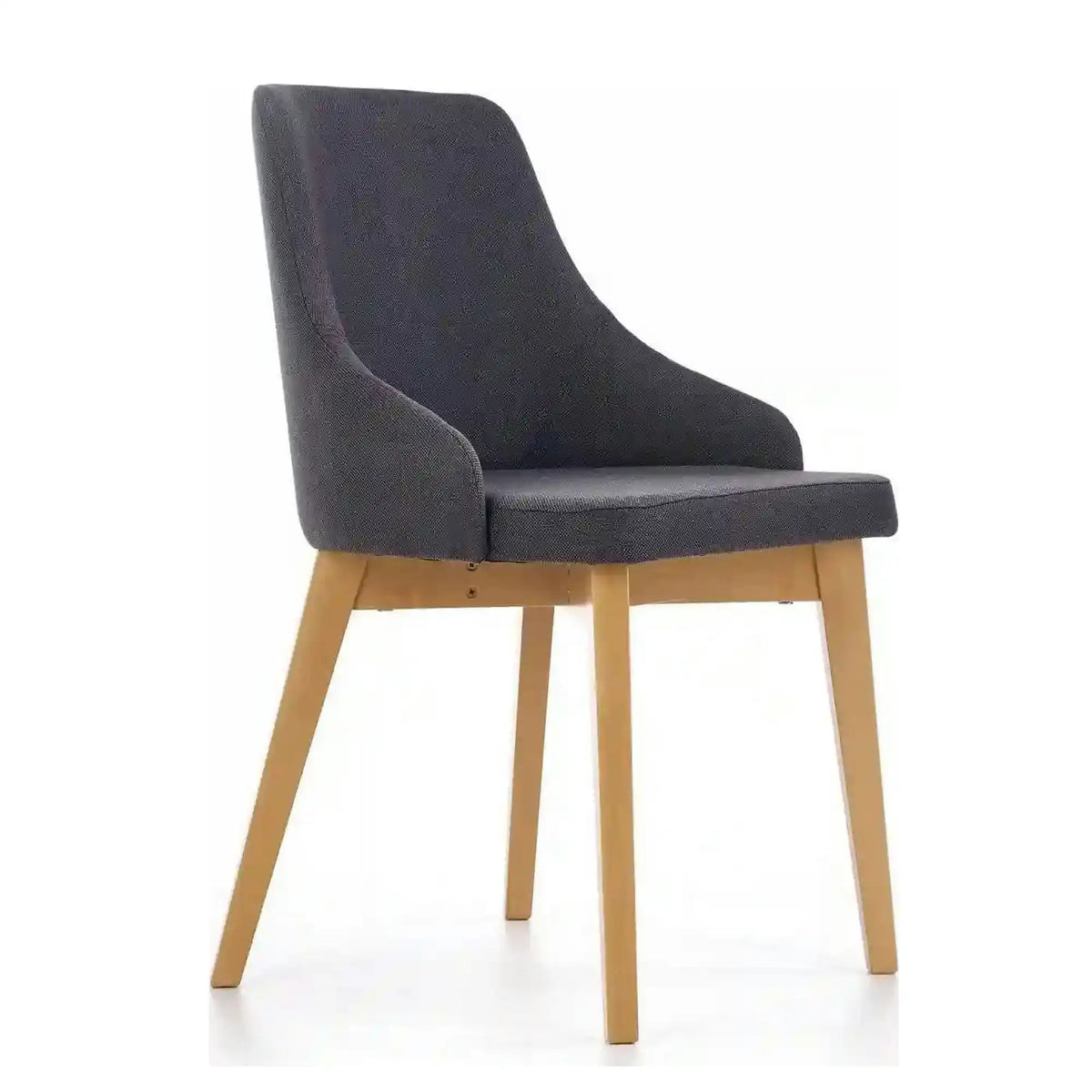 Scaun TOLEDO, gri inchis/stejar miere, stofa clasica, 55x51x82 cm