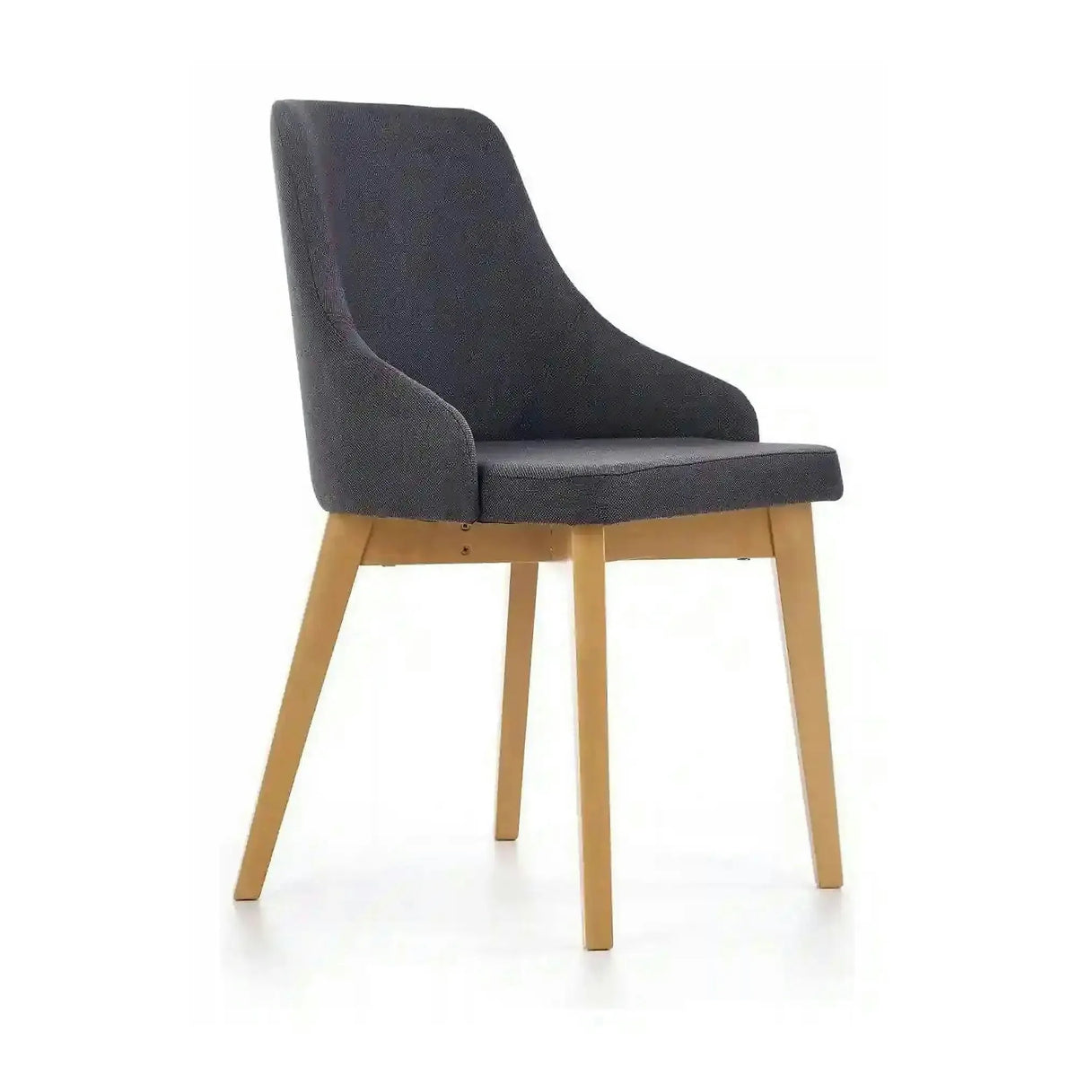 Scaun TOLEDO, gri inchis/stejar miere, stofa clasica, 55x51x82 cm
