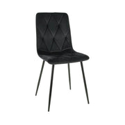 Scaun TOM, negru, stofa catifelata/metal, 45x39x91 cm