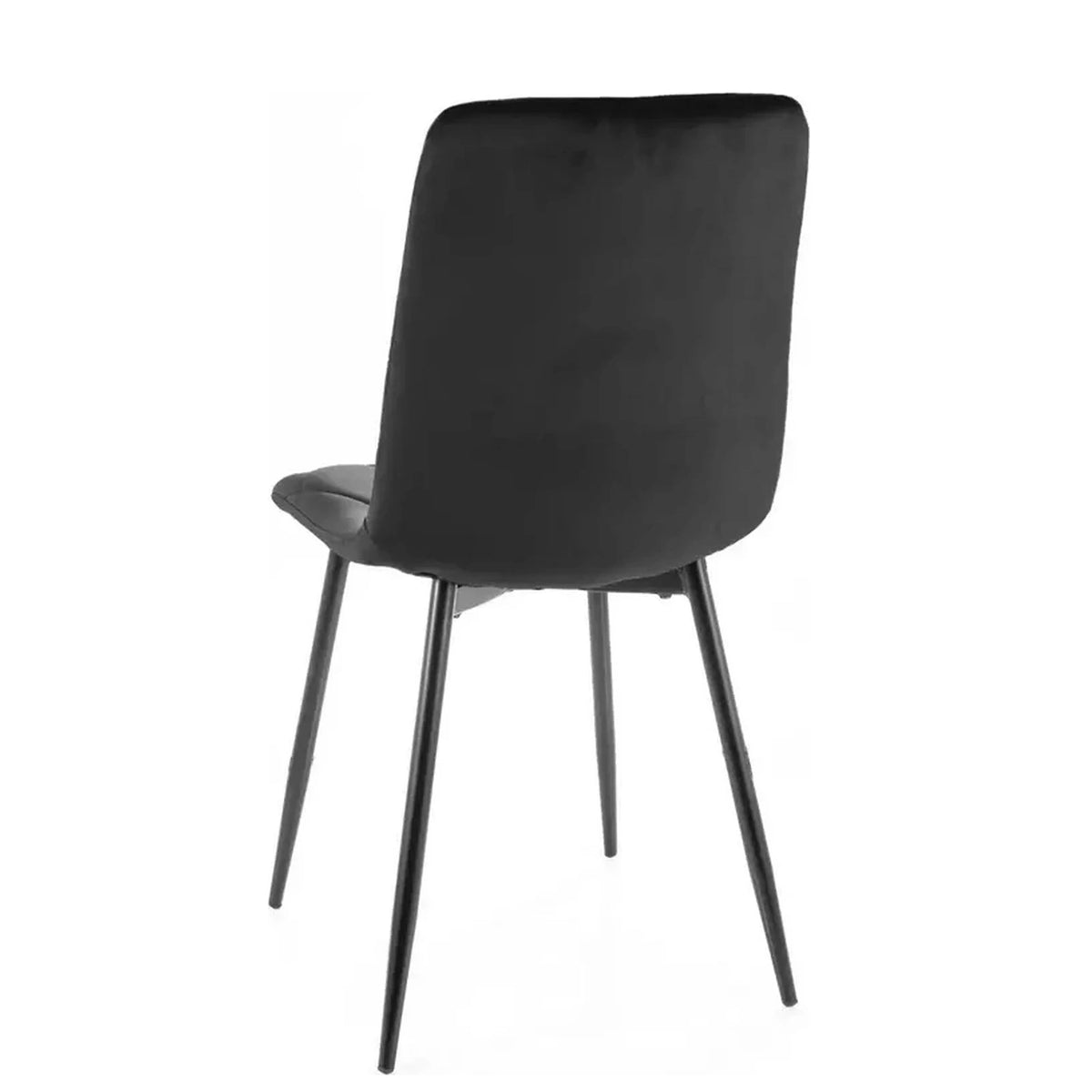 Scaun TOM, negru, stofa catifelata/metal, 45x39x91 cm