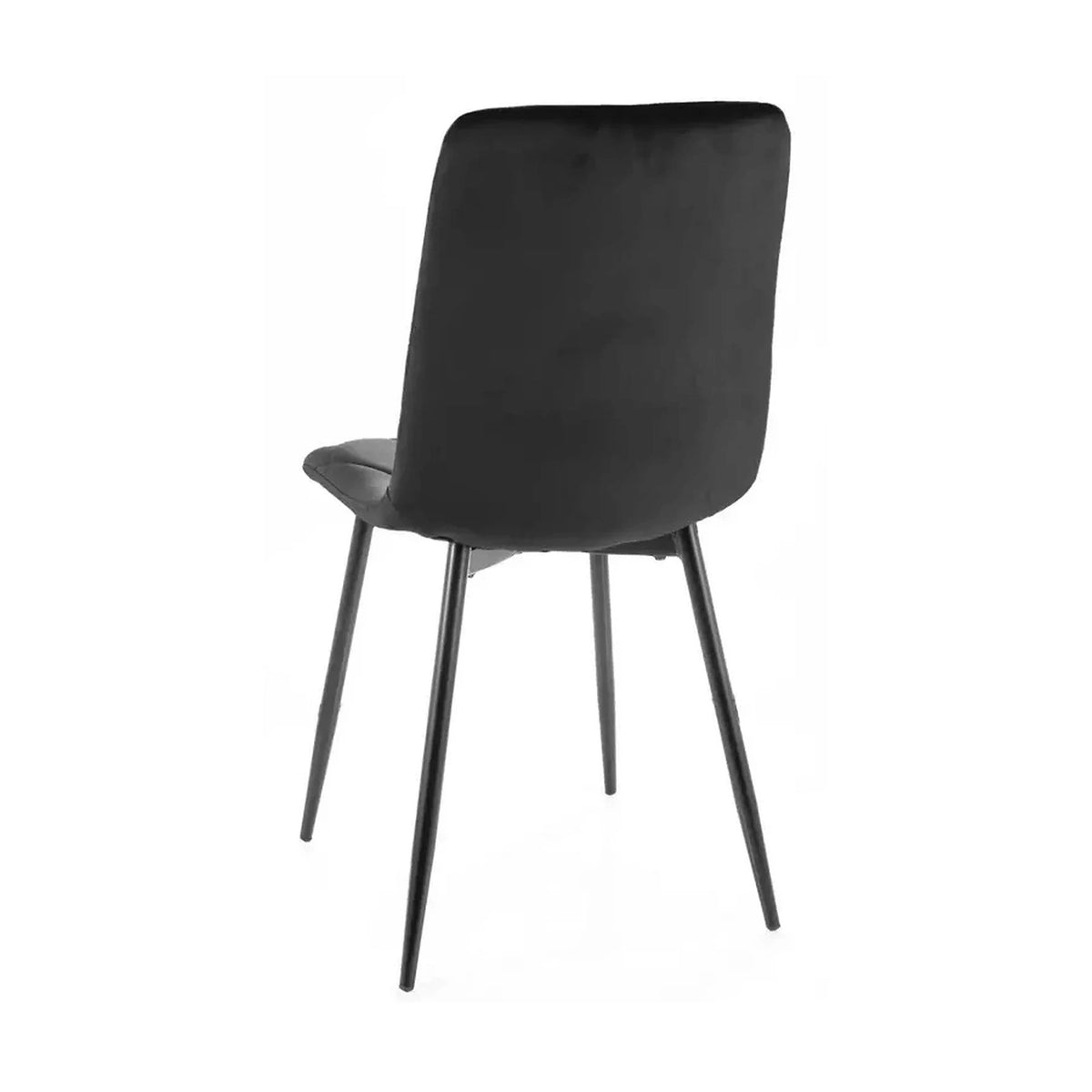 Scaun TOM, negru, stofa catifelata/metal, 45x39x91 cm