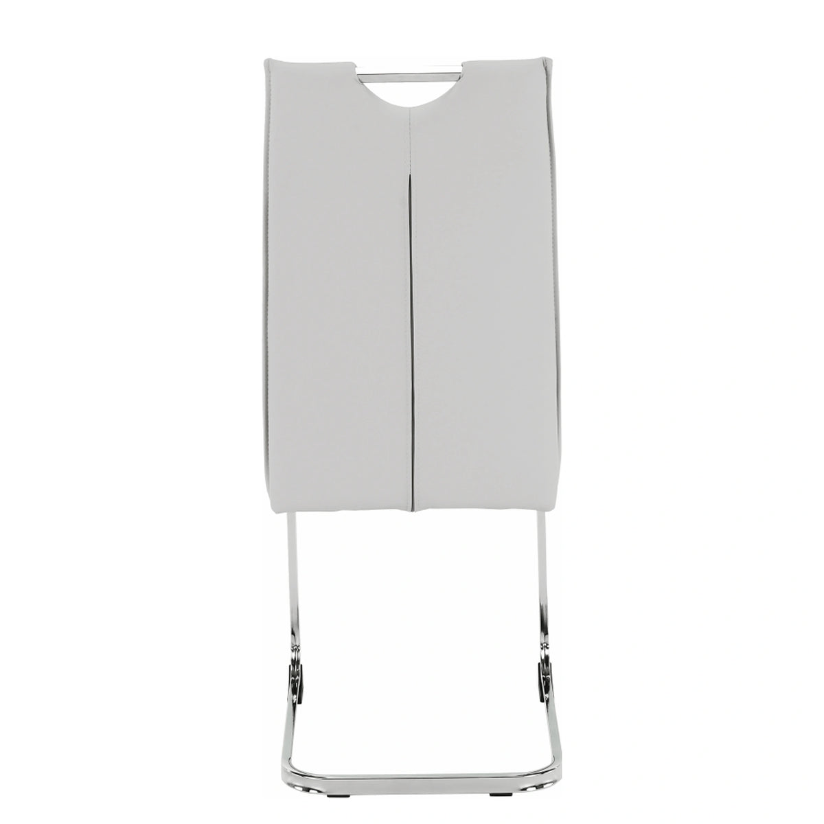 Scaun TOSENA, gri deschis/crom, piele ecologica/metal, 44x61x98 cm