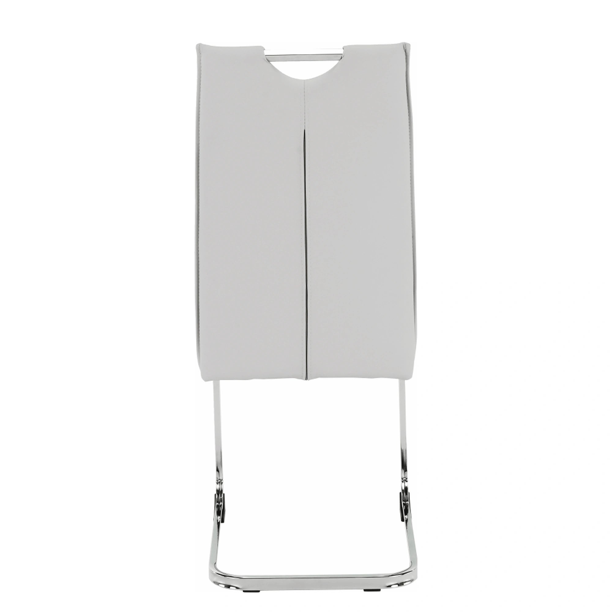 Scaun TOSENA, gri deschis/crom, piele ecologica/metal, 44x61x98 cm