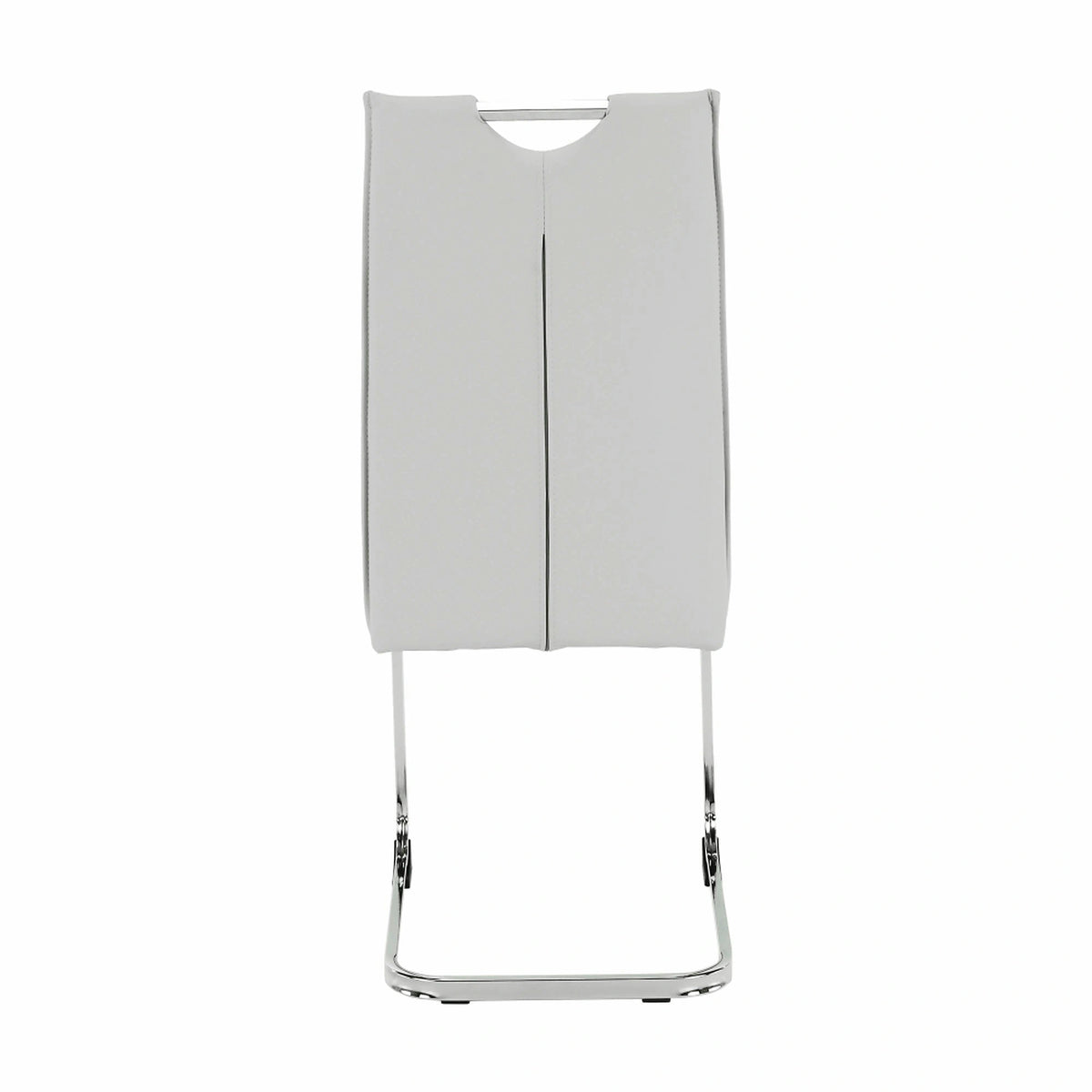 Scaun TOSENA, gri deschis/crom, piele ecologica/metal, 44x61x98 cm
