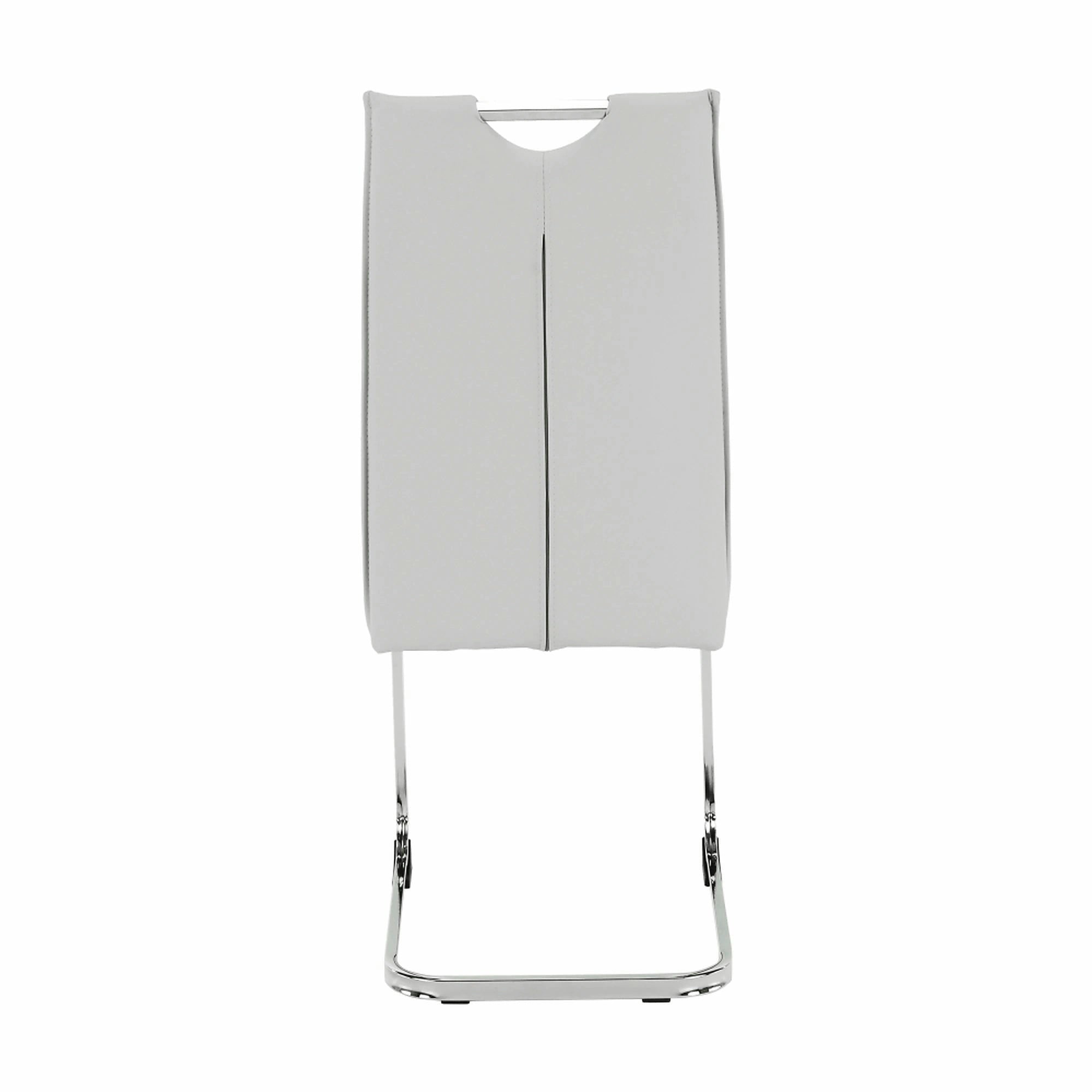 Scaun TOSENA, gri deschis/crom, piele ecologica/metal, 44x61x98 cm