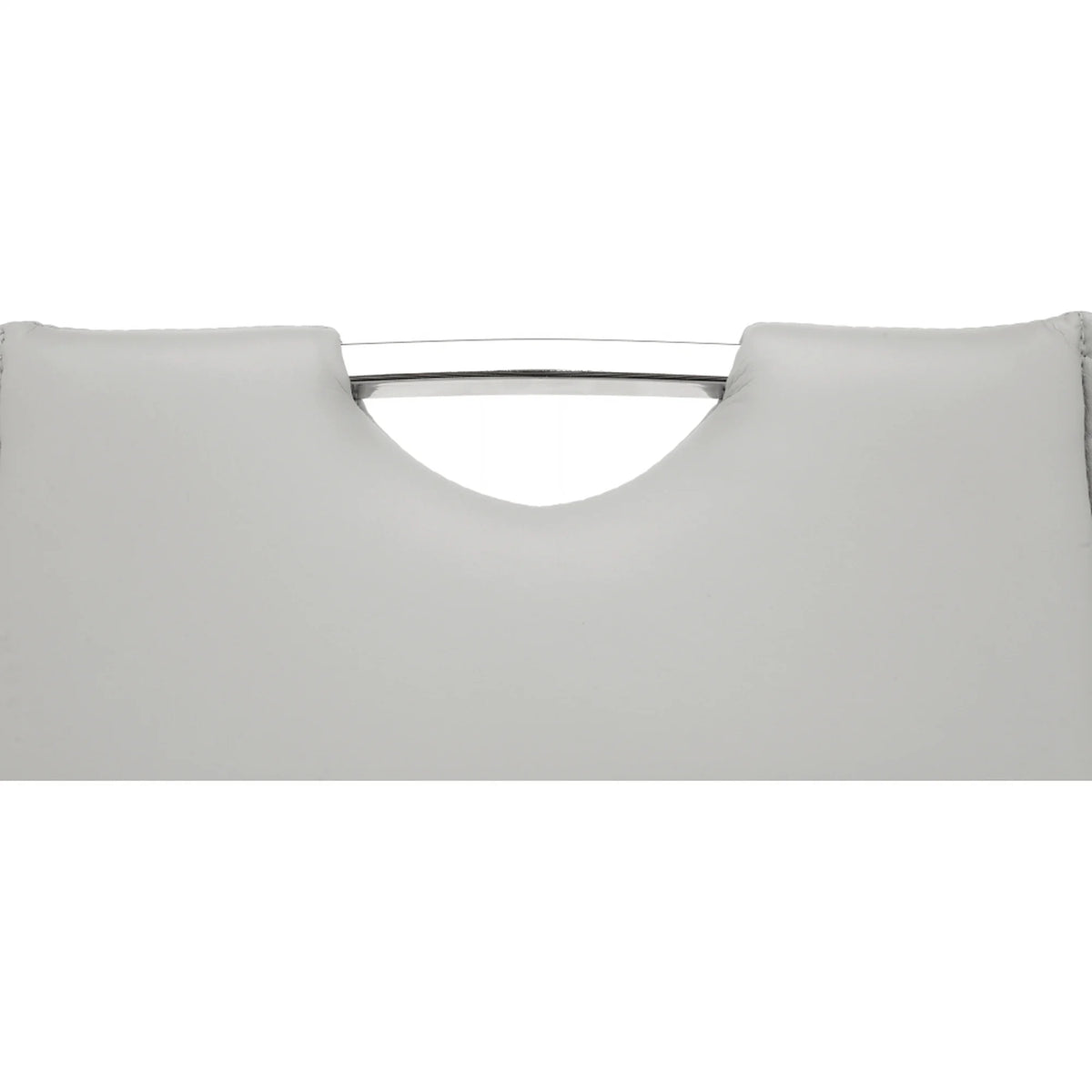 Scaun TOSENA, gri deschis/crom, piele ecologica/metal, 44x61x98 cm