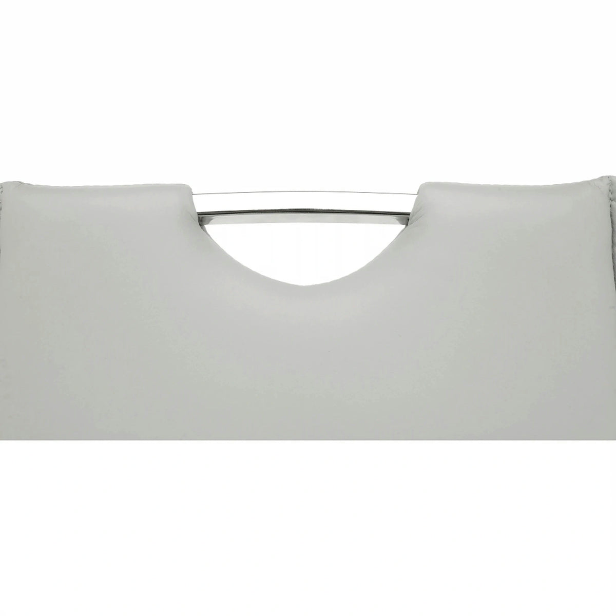 Scaun TOSENA, gri deschis/crom, piele ecologica/metal, 44x61x98 cm