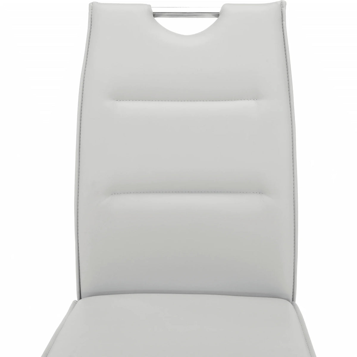 Scaun TOSENA, gri deschis/crom, piele ecologica/metal, 44x61x98 cm