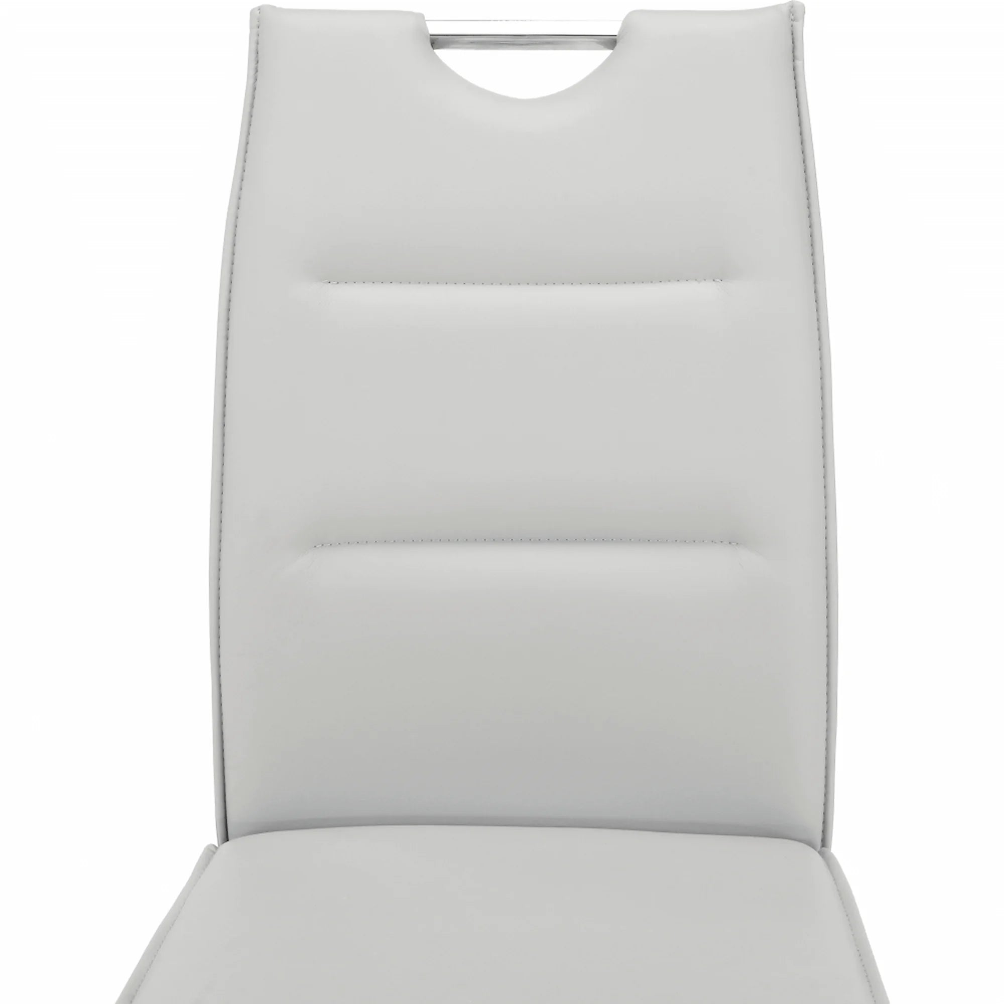 Scaun TOSENA, gri deschis/crom, piele ecologica/metal, 44x61x98 cm
