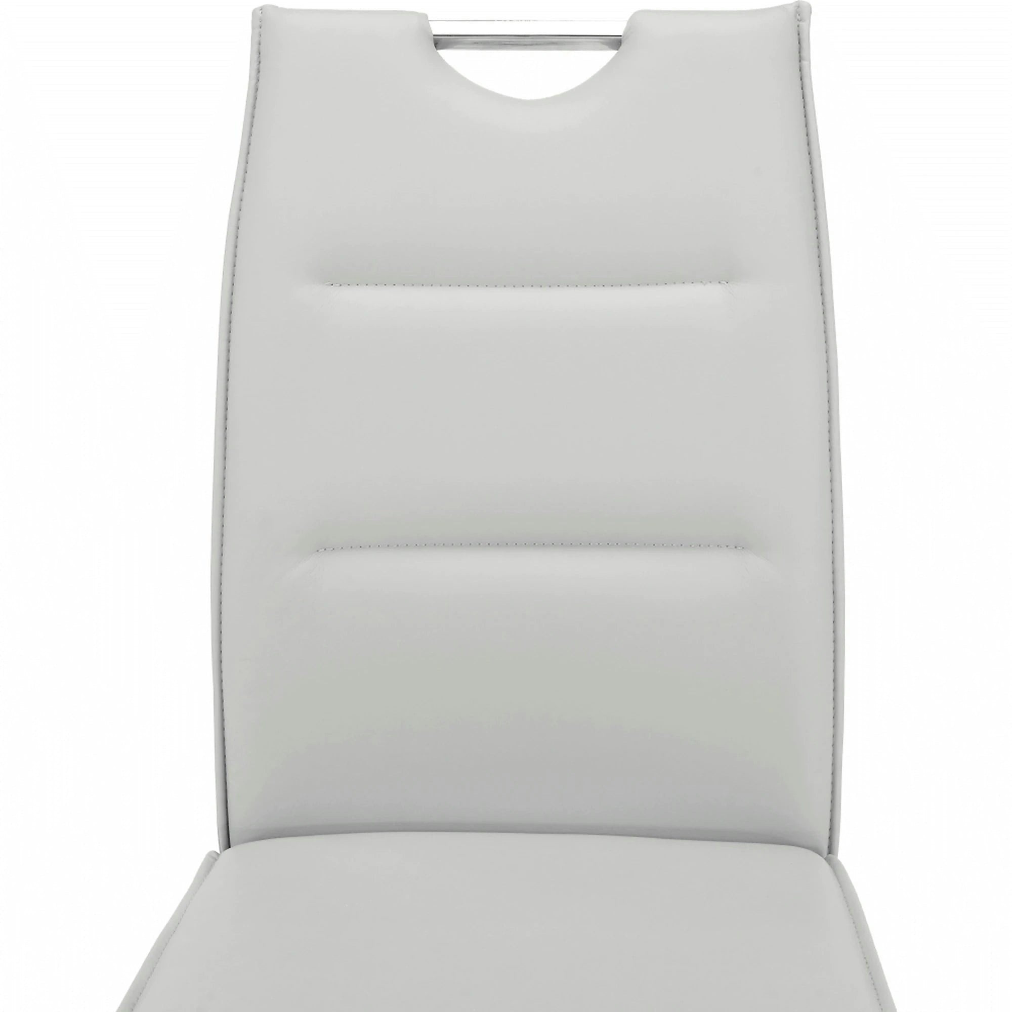 Scaun TOSENA, gri deschis/crom, piele ecologica/metal, 44x61x98 cm