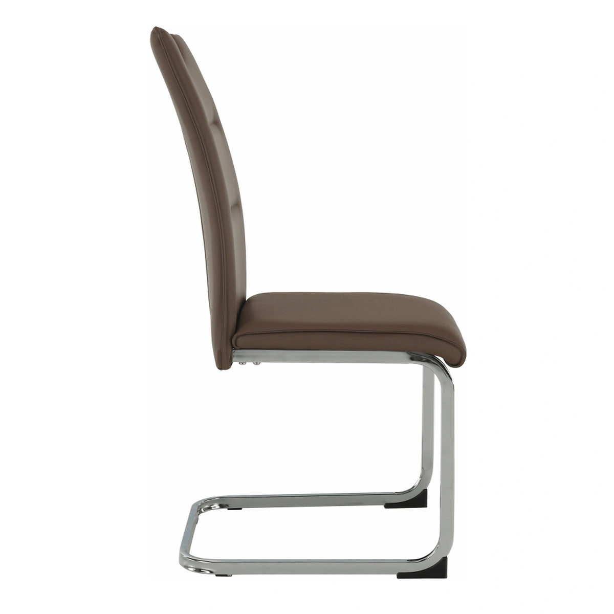 Scaun TOSENA, maro/crom, piele ecologica/metal, 44x61x98 cm