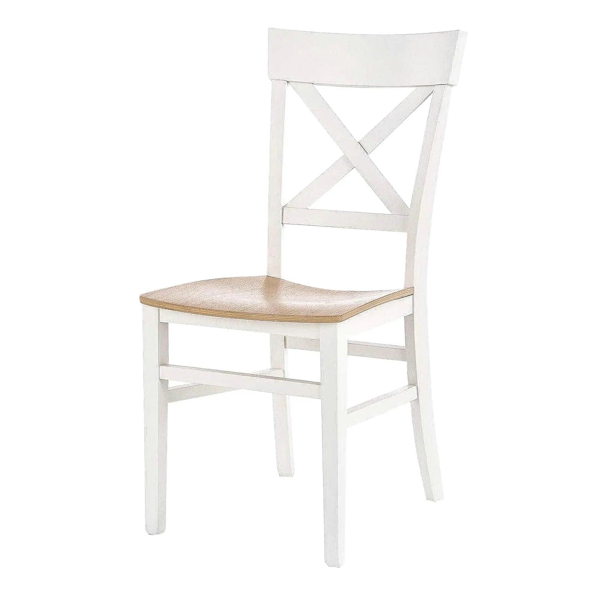 Scaun Tutti, stejar/alb, lemn de fag, 44X56X90 CM