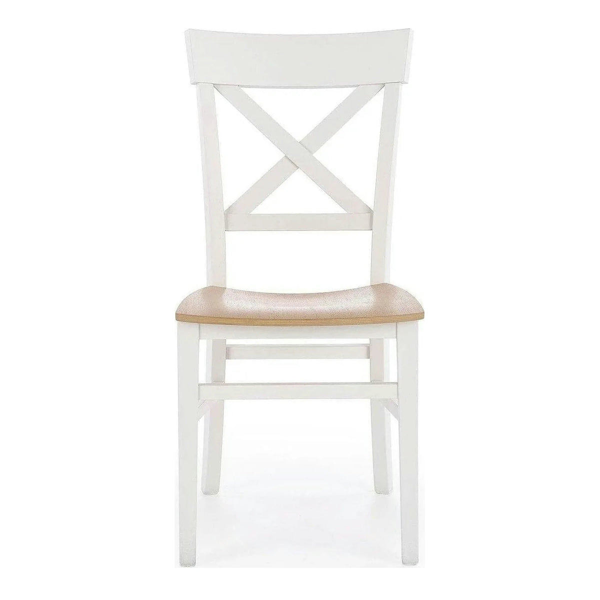 Scaun Tutti, stejar/alb, lemn de fag, 44X56X90 CM